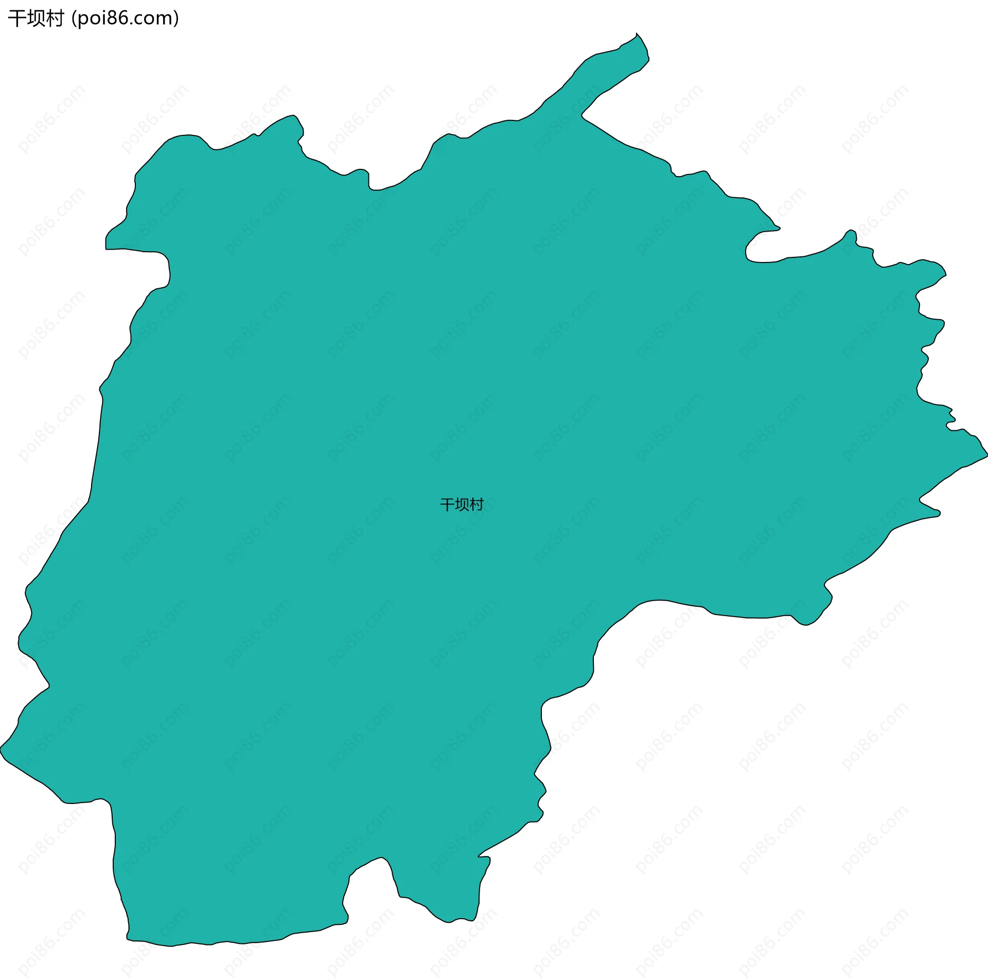 干坝村边界地图