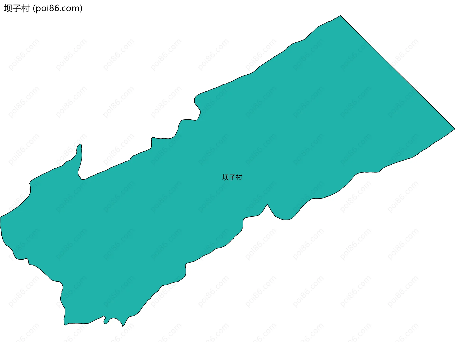坝子村边界地图