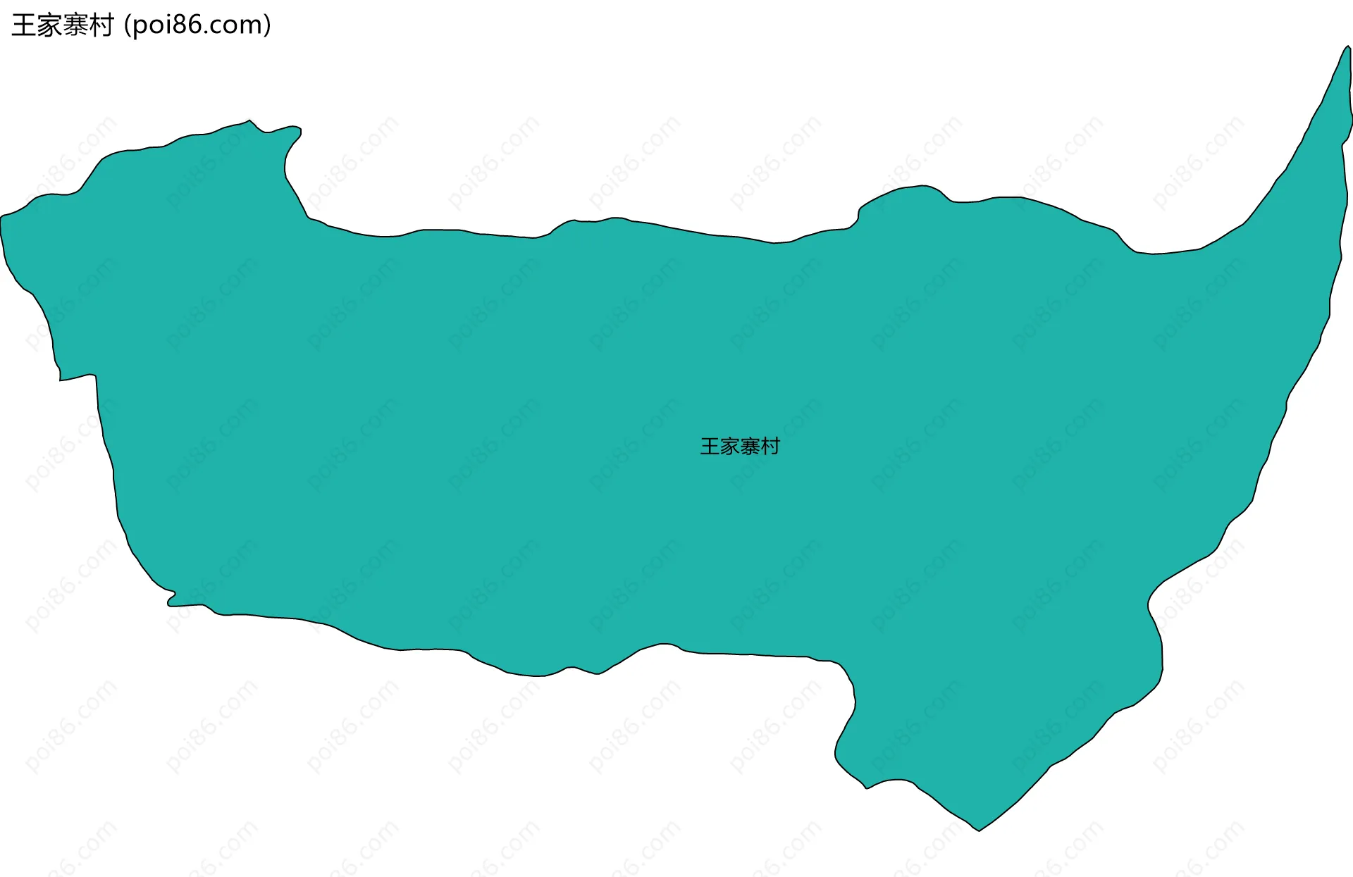 王家寨村边界地图