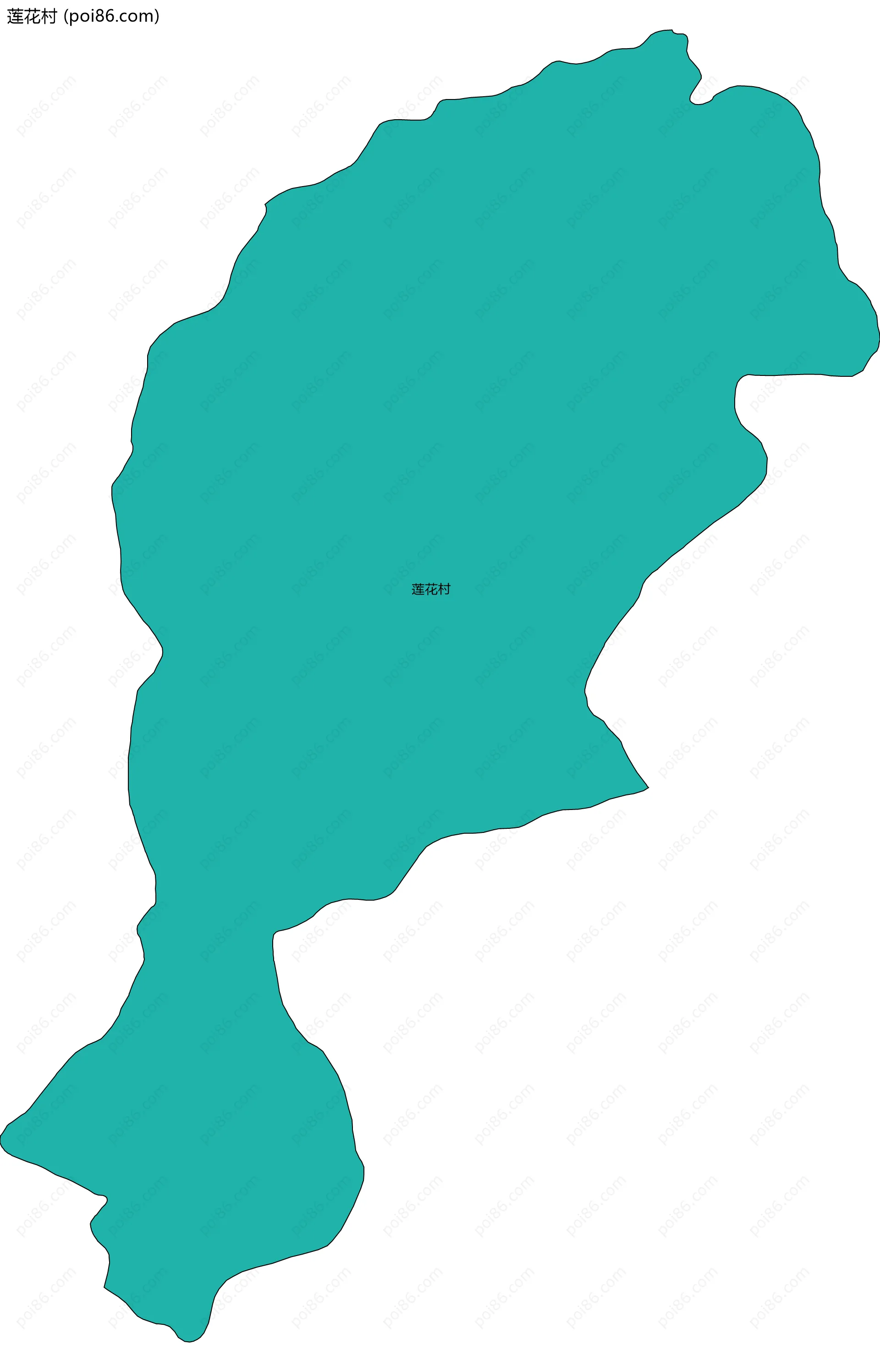 莲花村边界地图