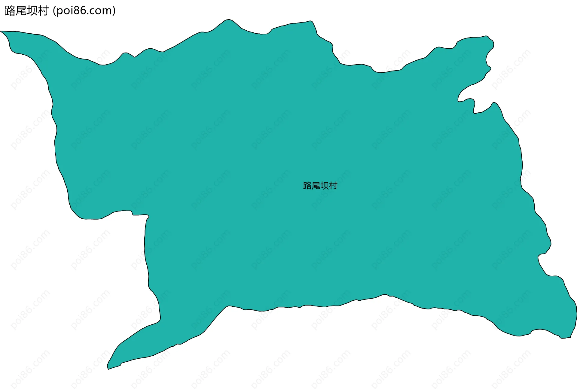 路尾坝村边界地图