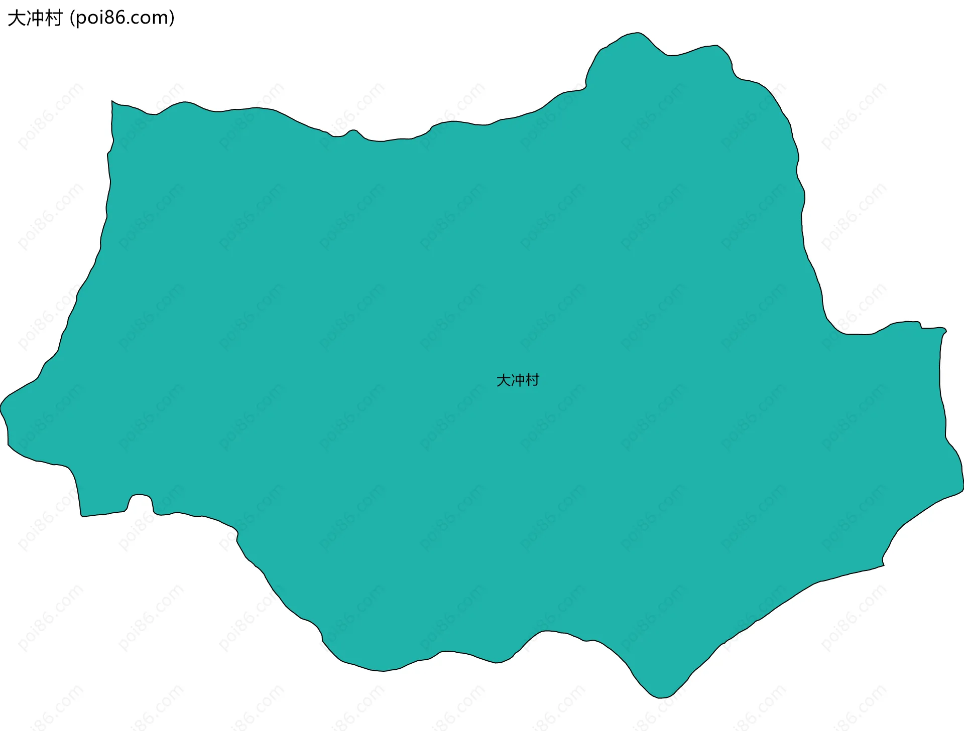 大冲村边界地图