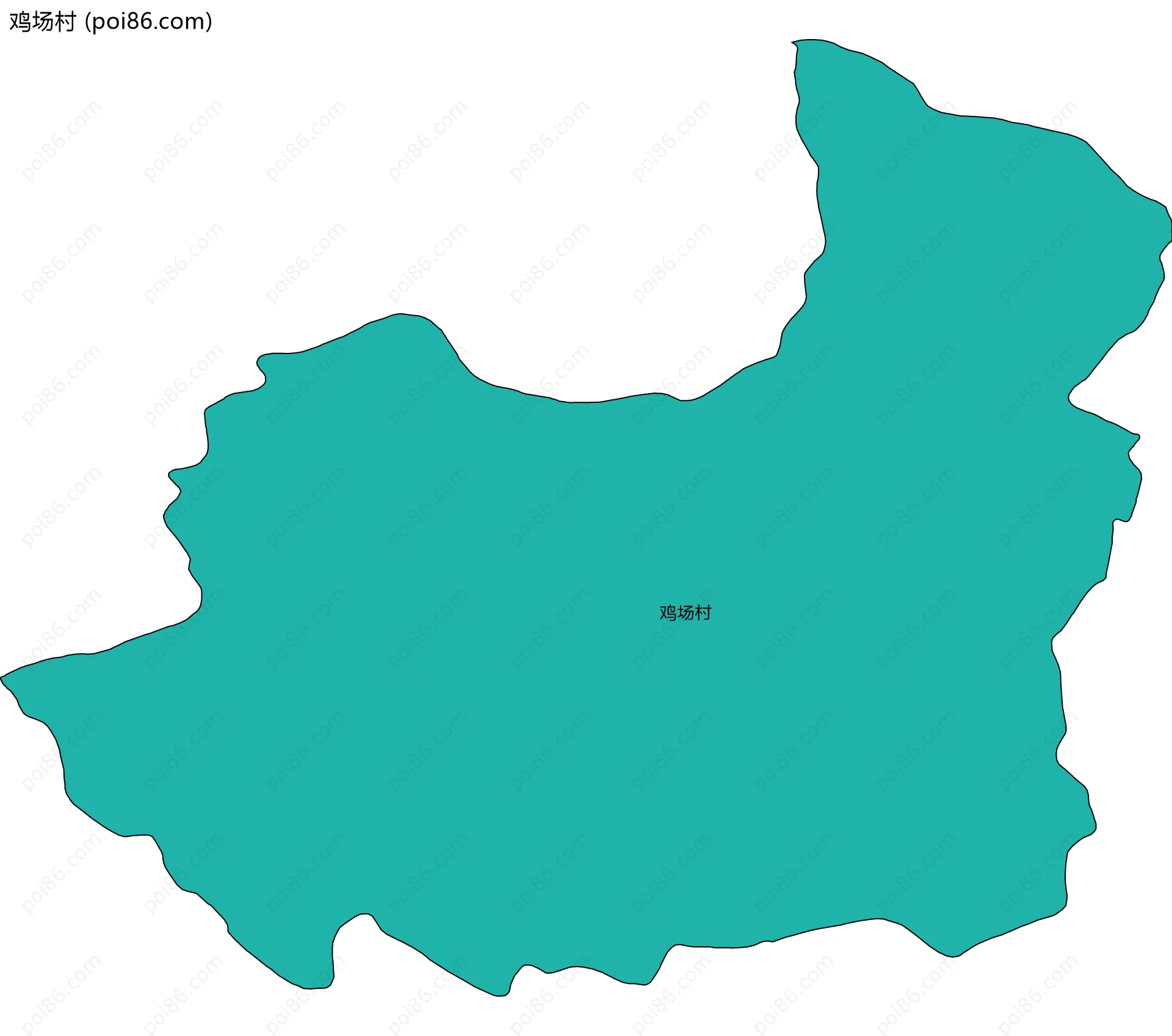 鸡场村边界地图