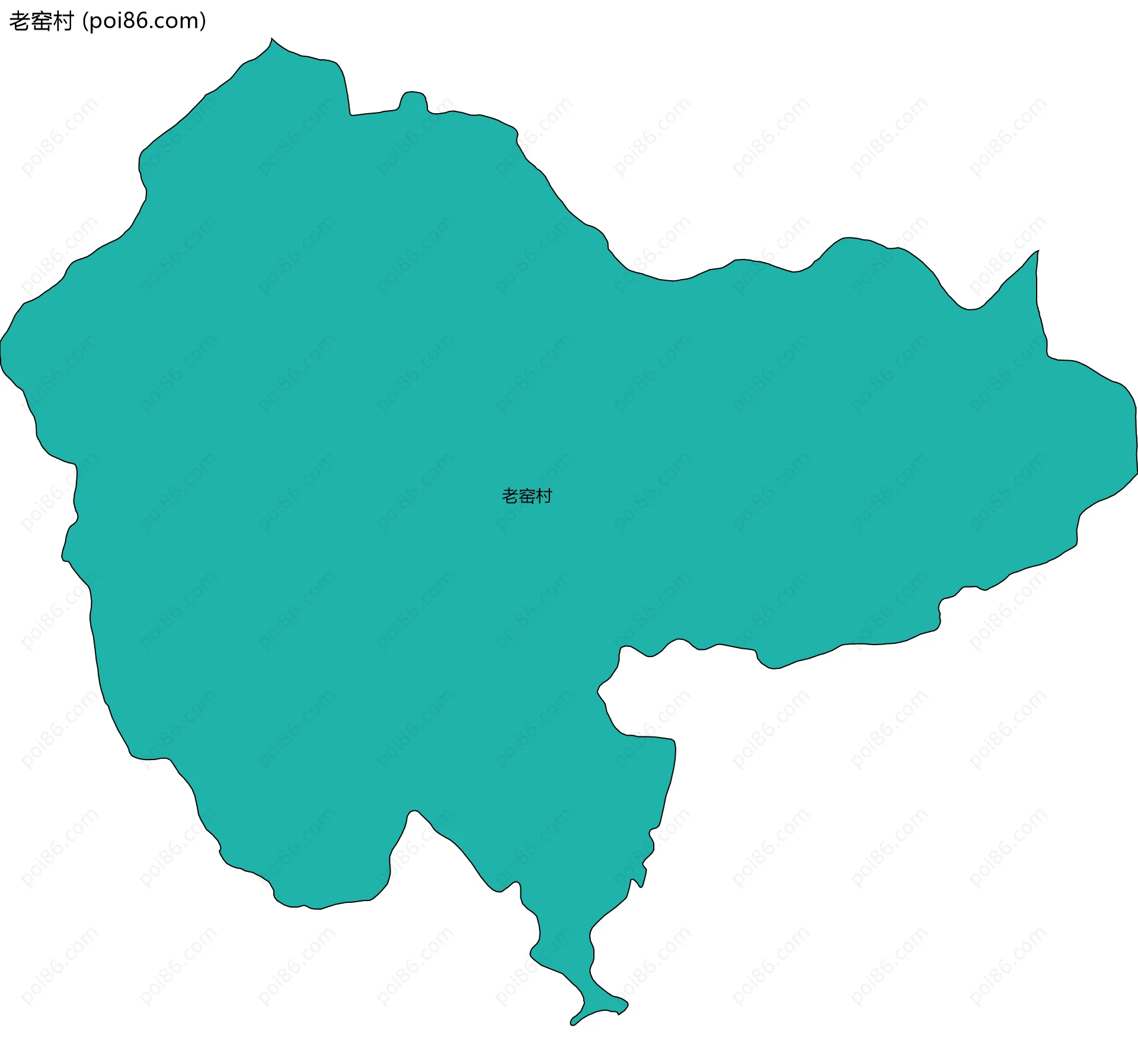 老窑村边界地图