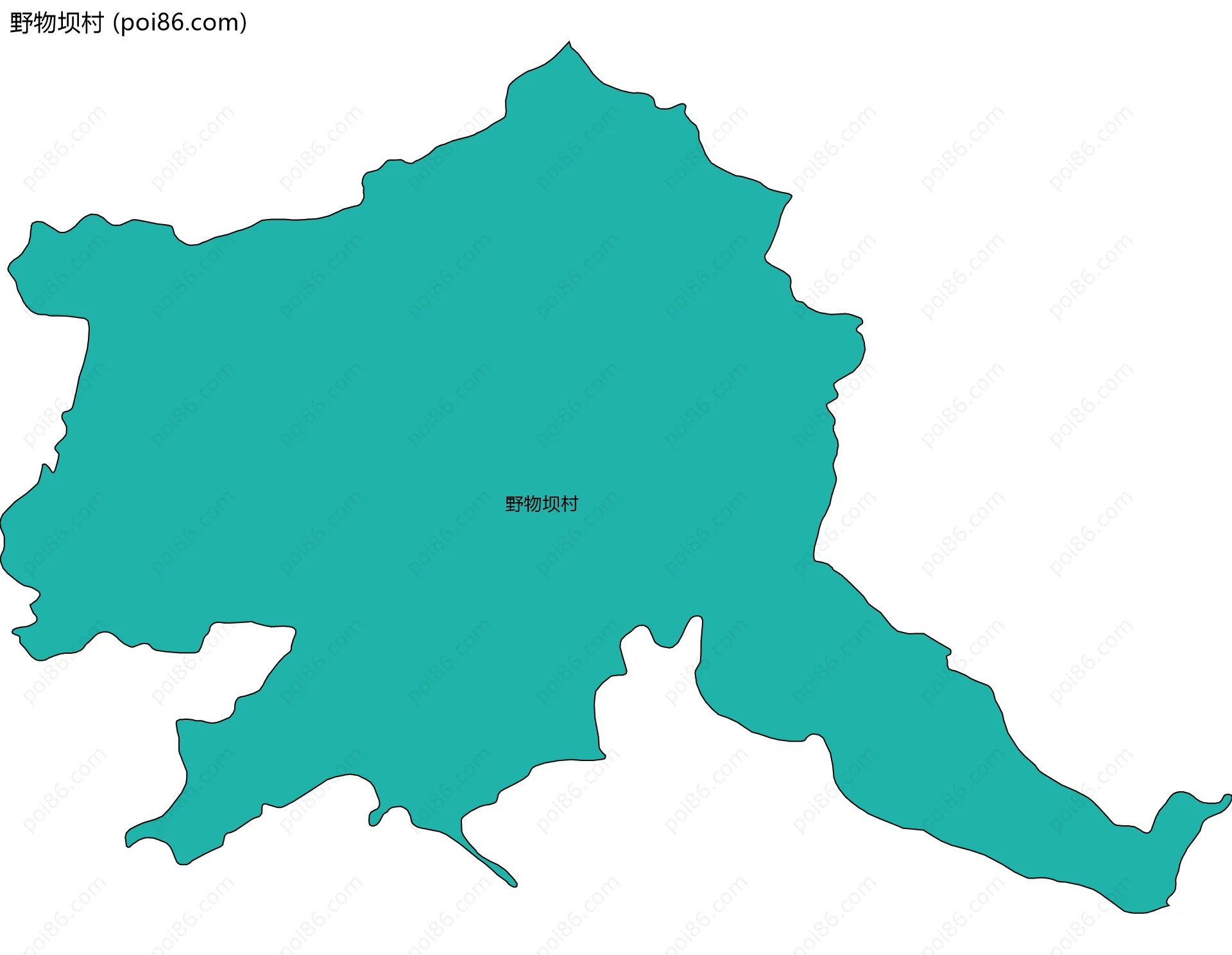 野物坝村边界地图