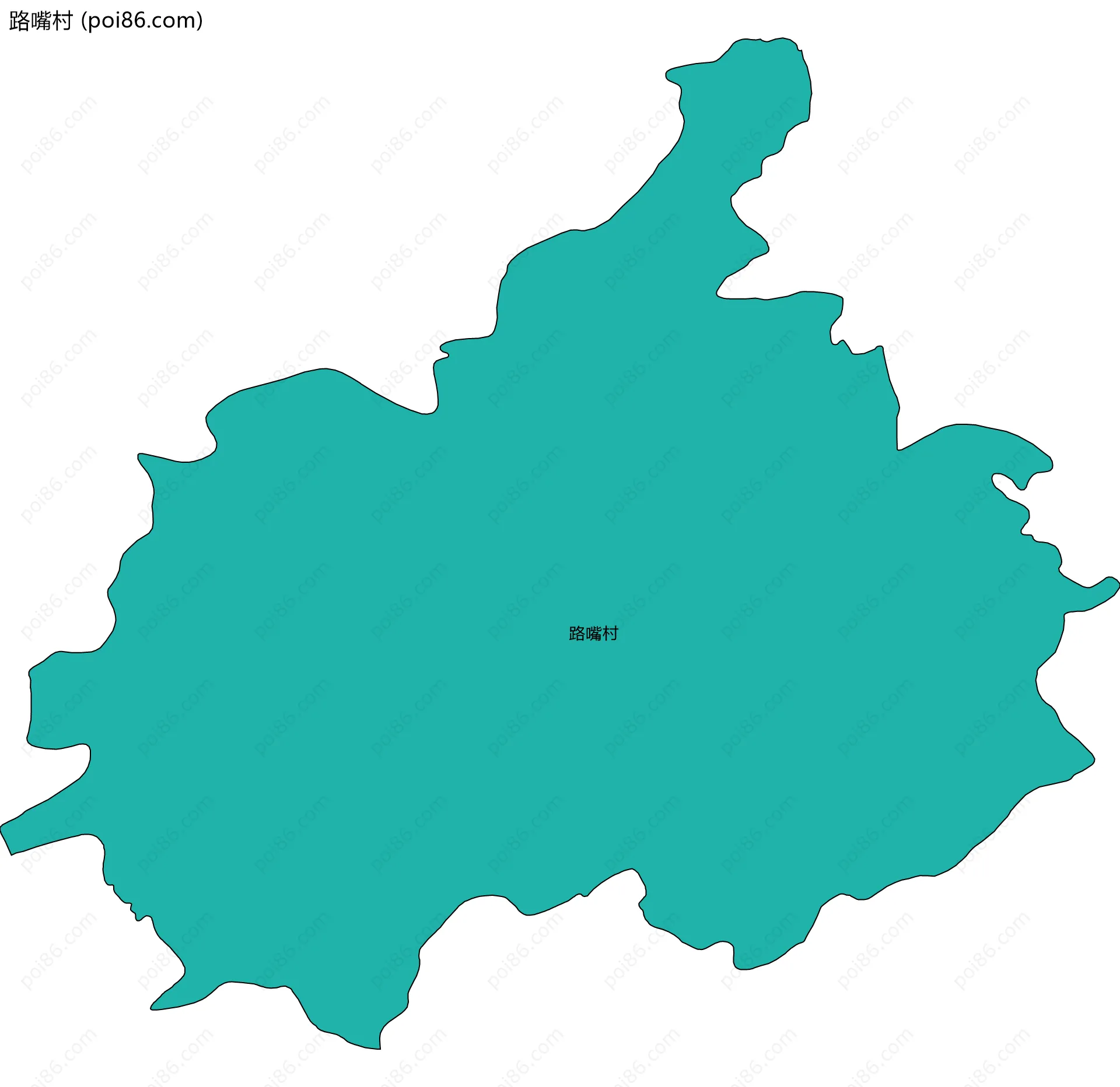 路嘴村边界地图