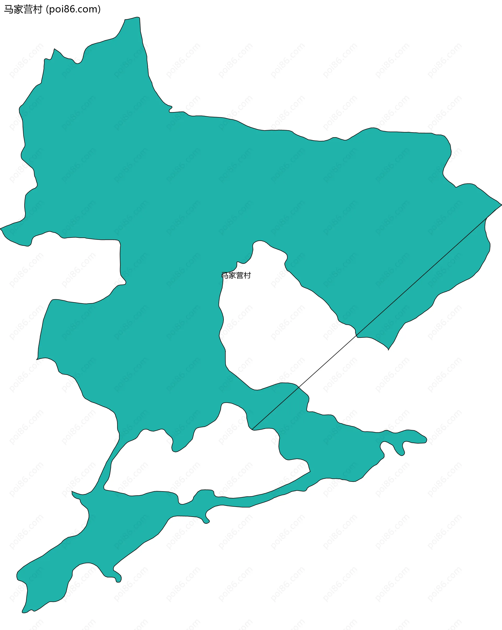 马家营村边界地图