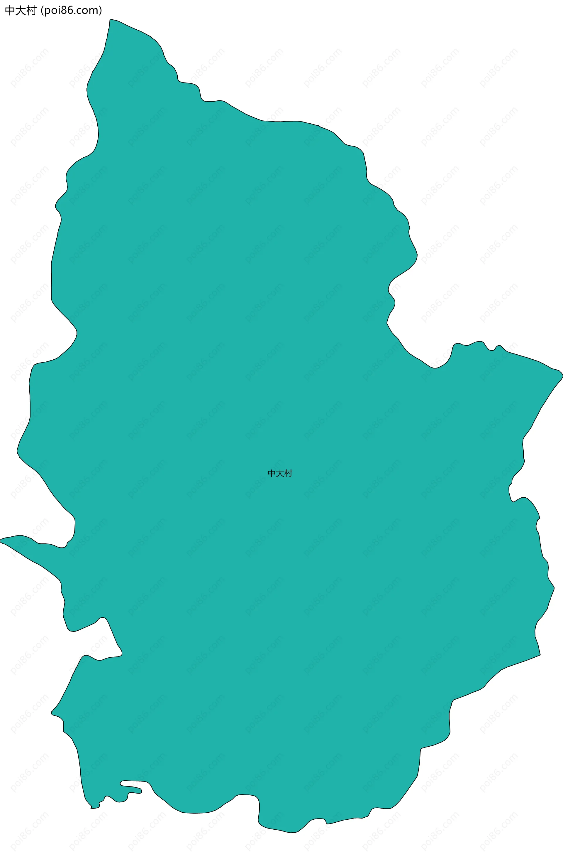 中大村边界地图