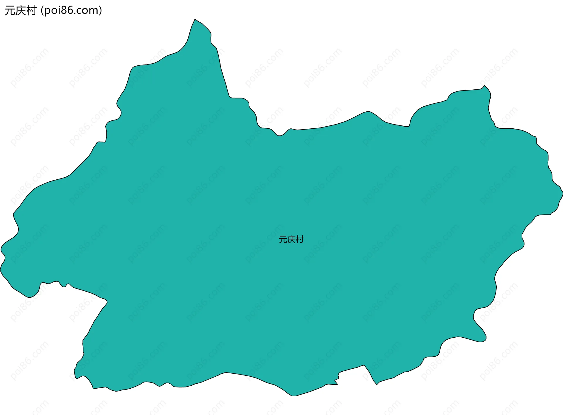 元庆村边界地图