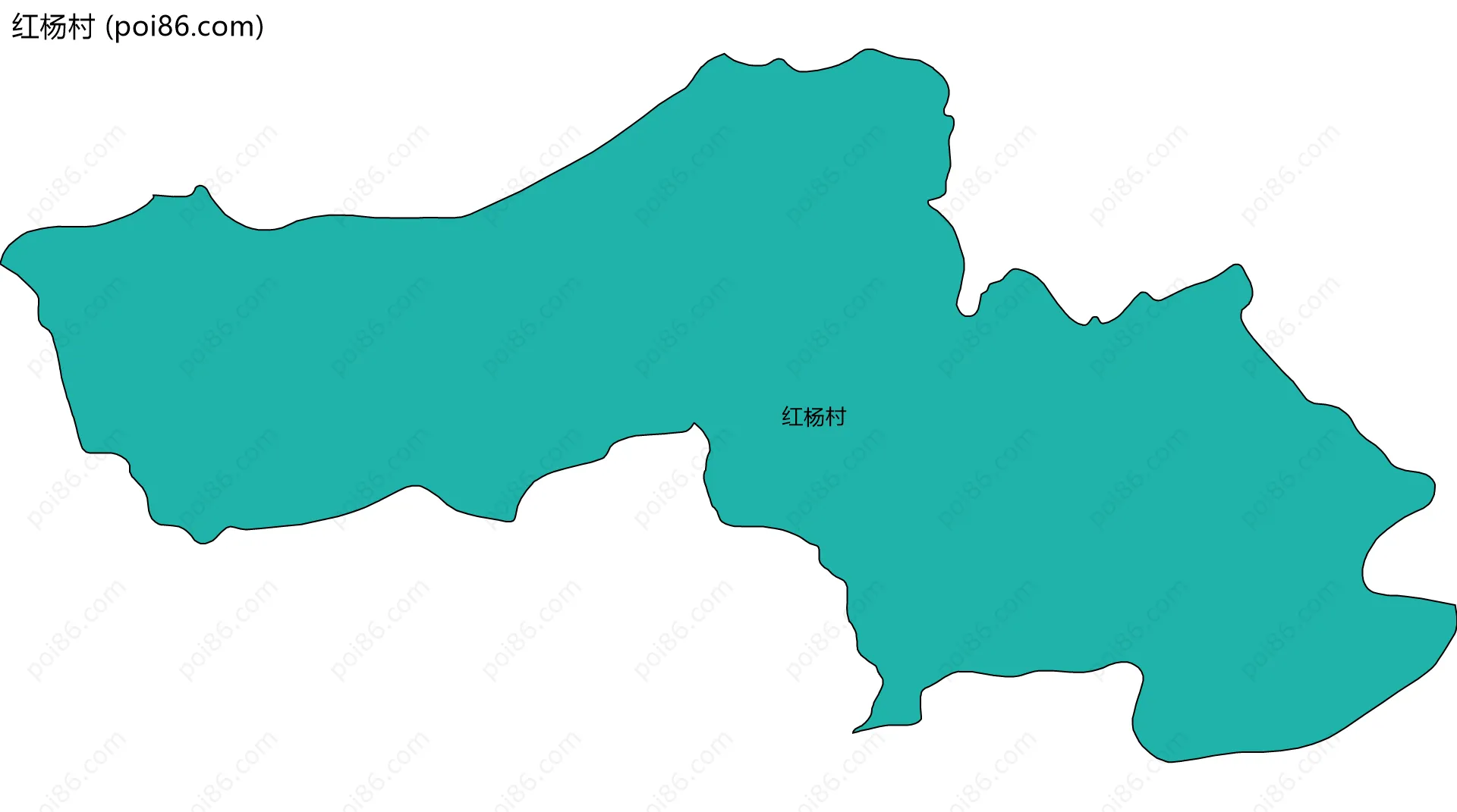 红杨村边界地图