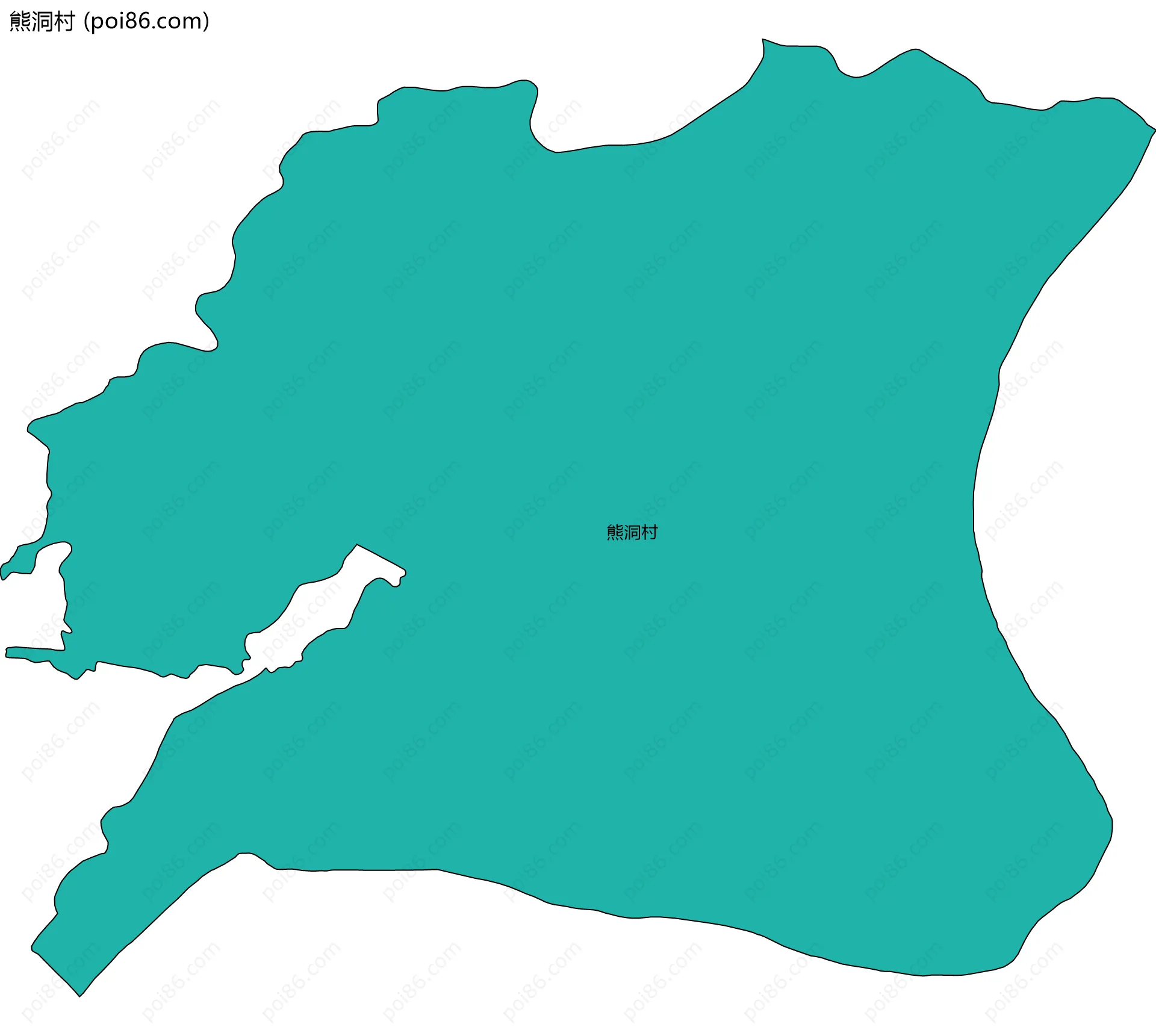 熊洞村边界地图