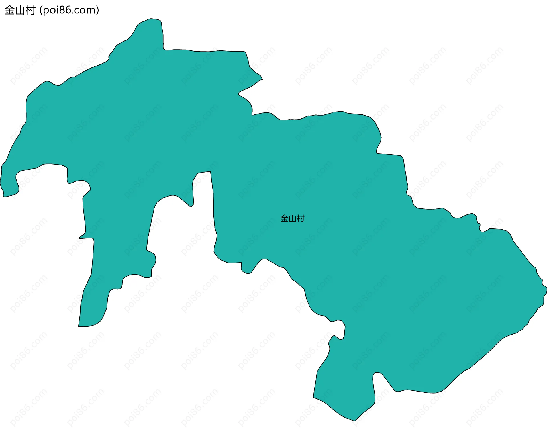 金山村边界地图