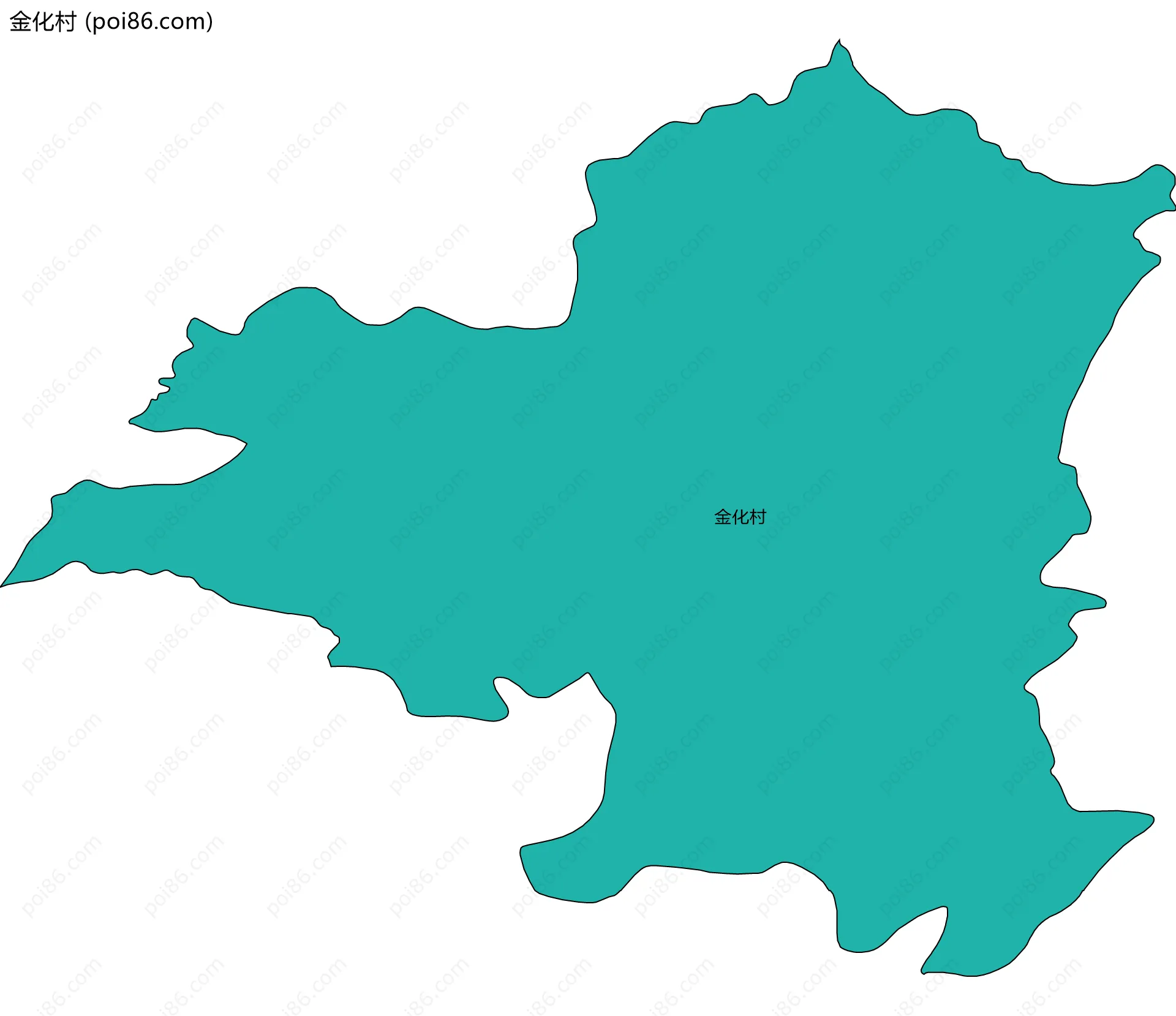 金化村边界地图
