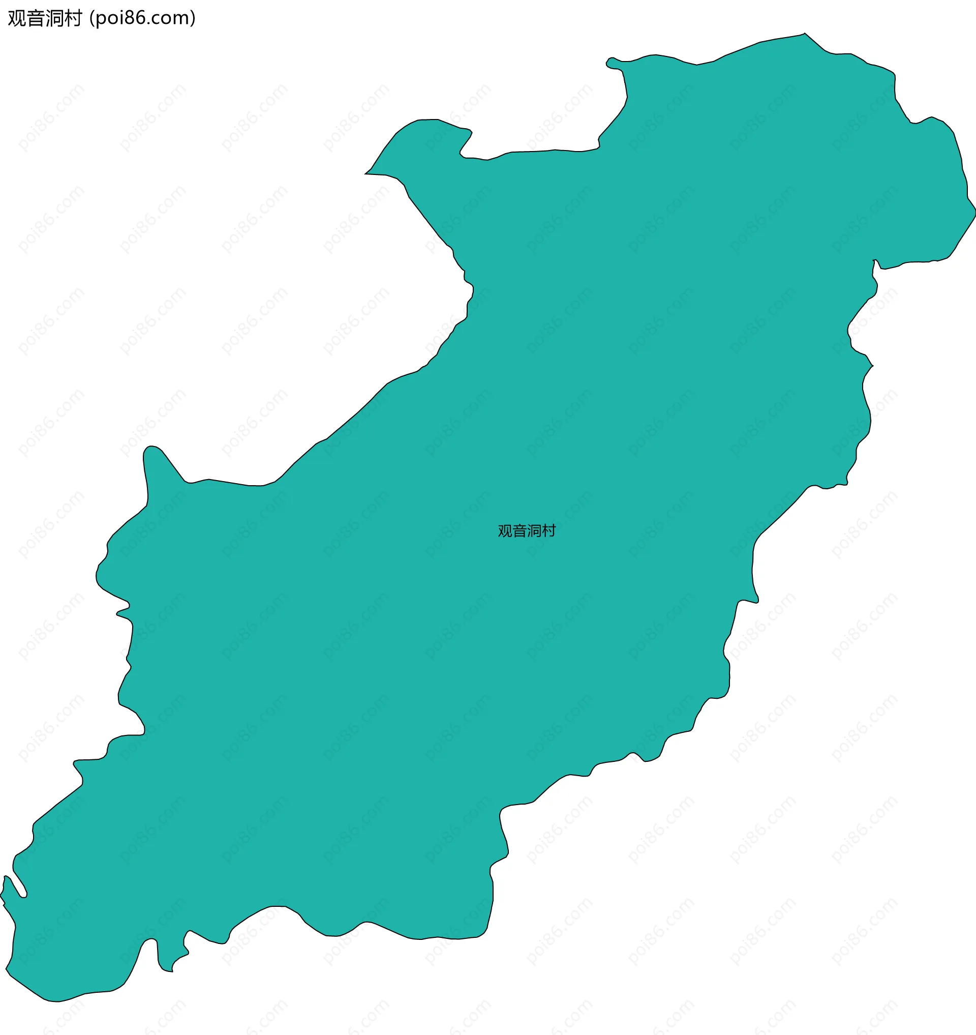 观音洞村边界地图