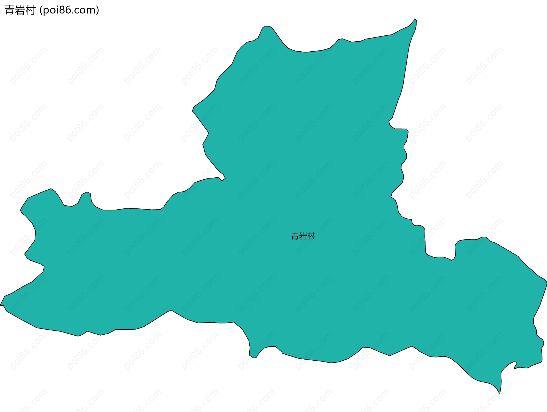 青岩村边界地图