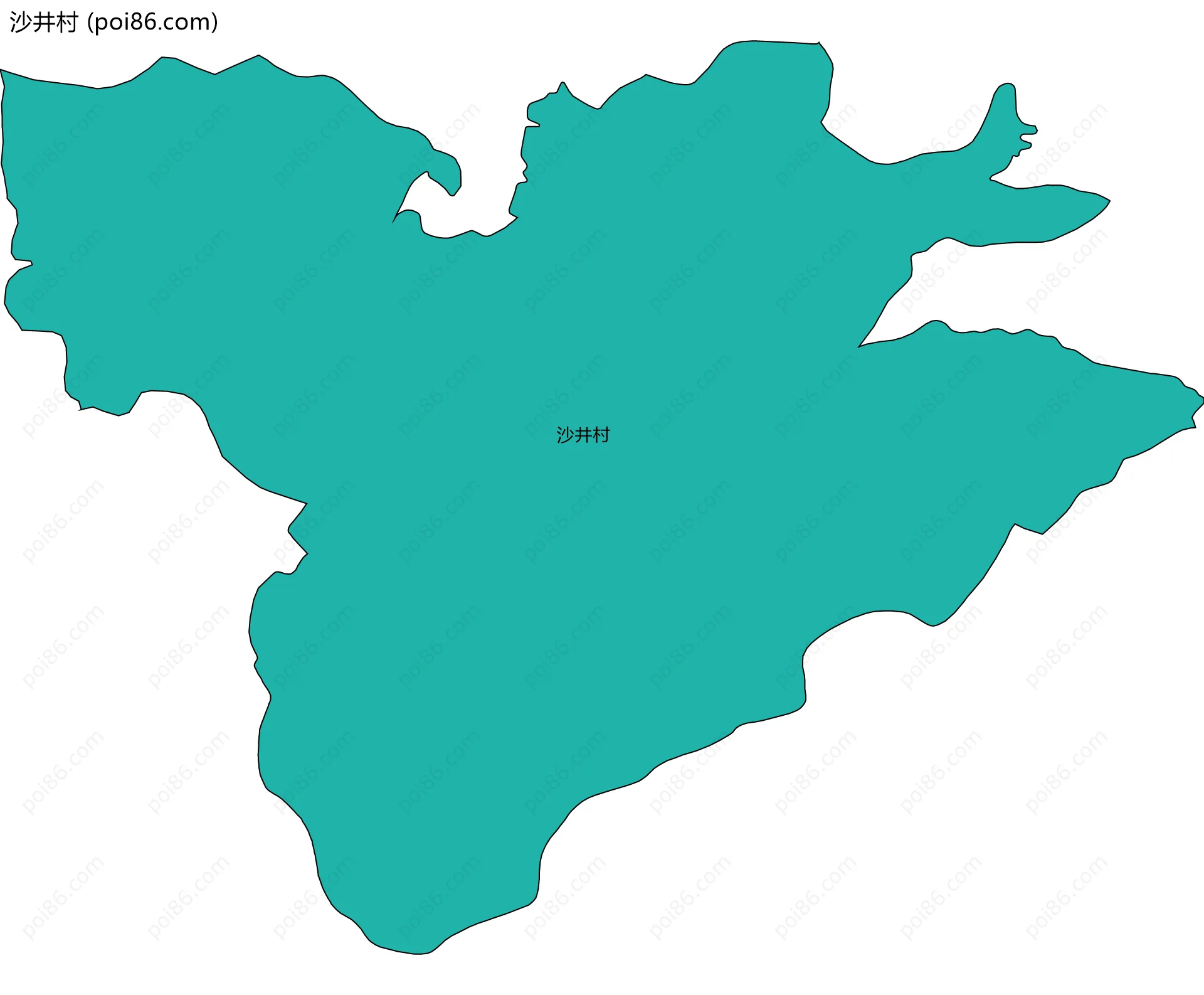 沙井村边界地图