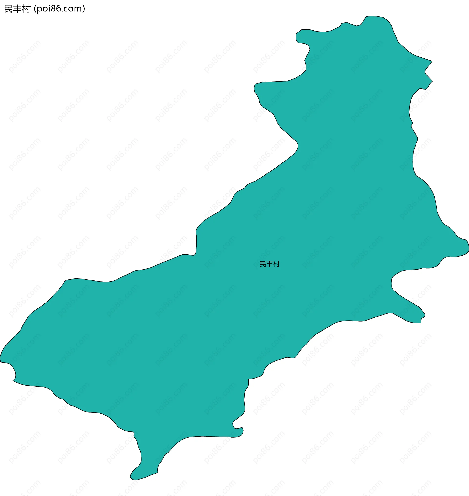 民丰村边界地图