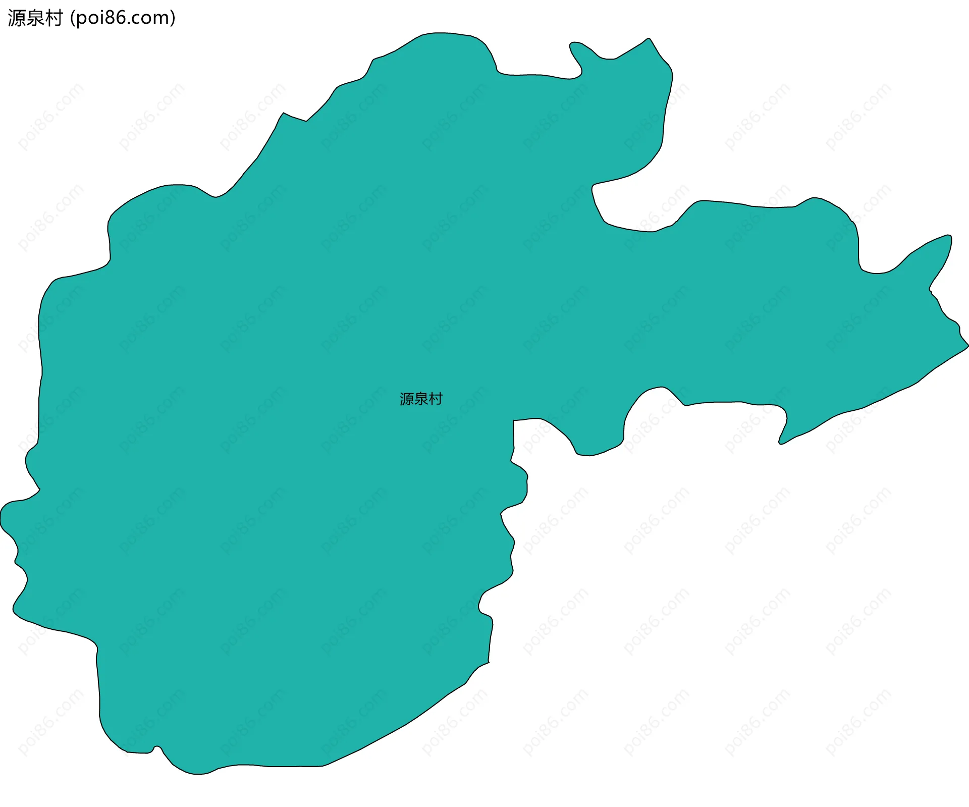 源泉村边界地图
