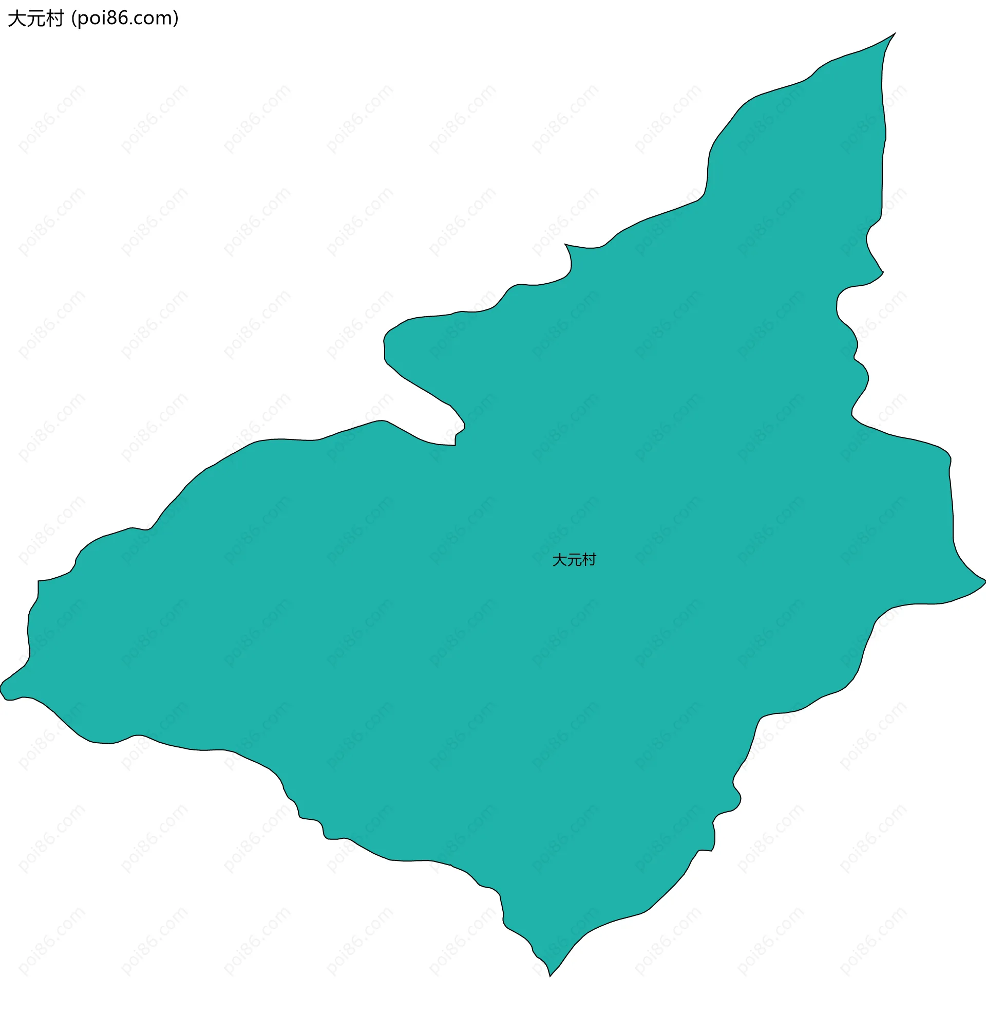 大元村边界地图