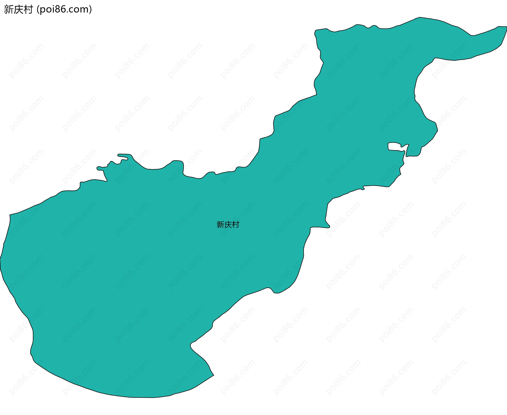 新庆村边界地图