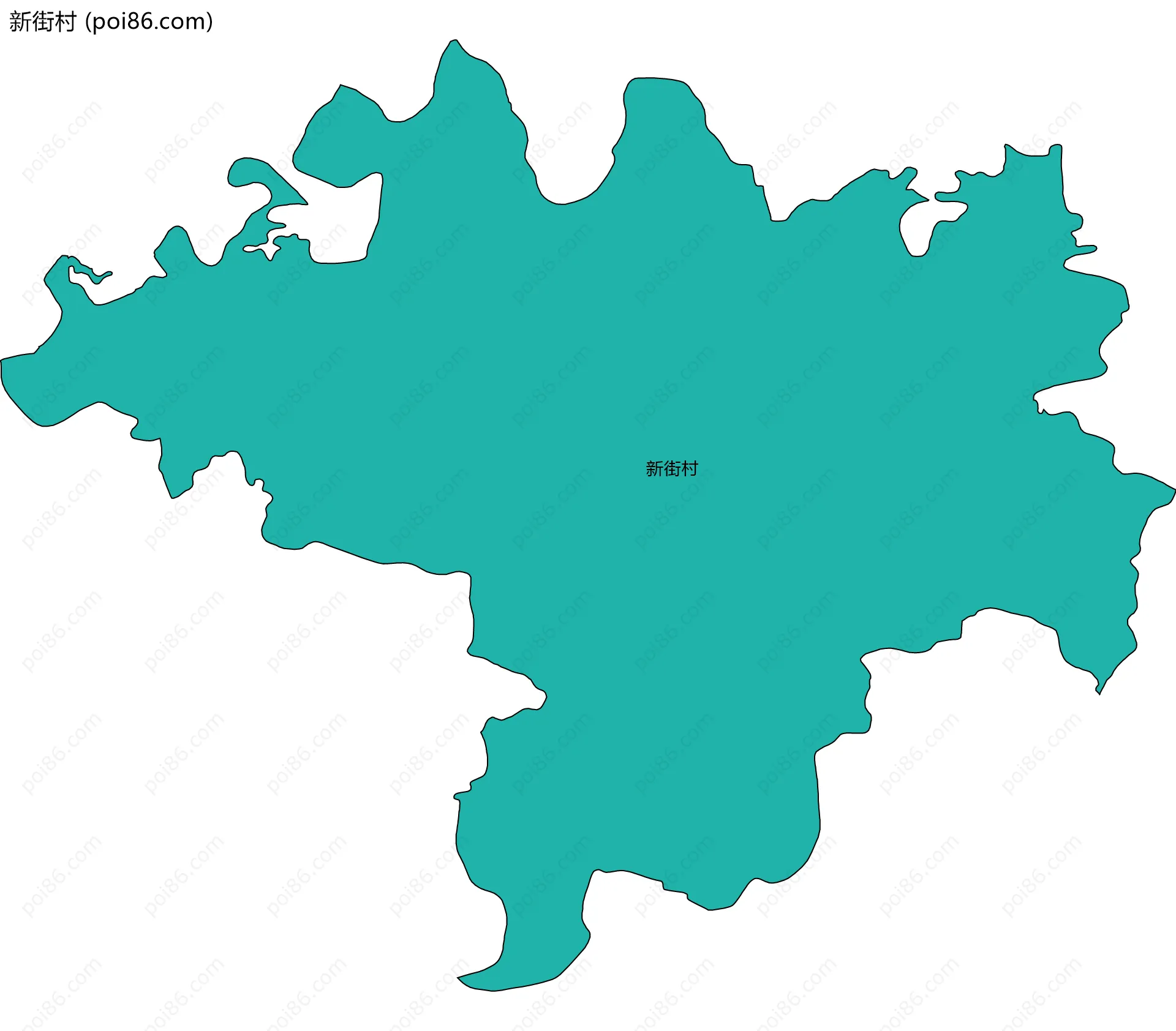 新街村边界地图