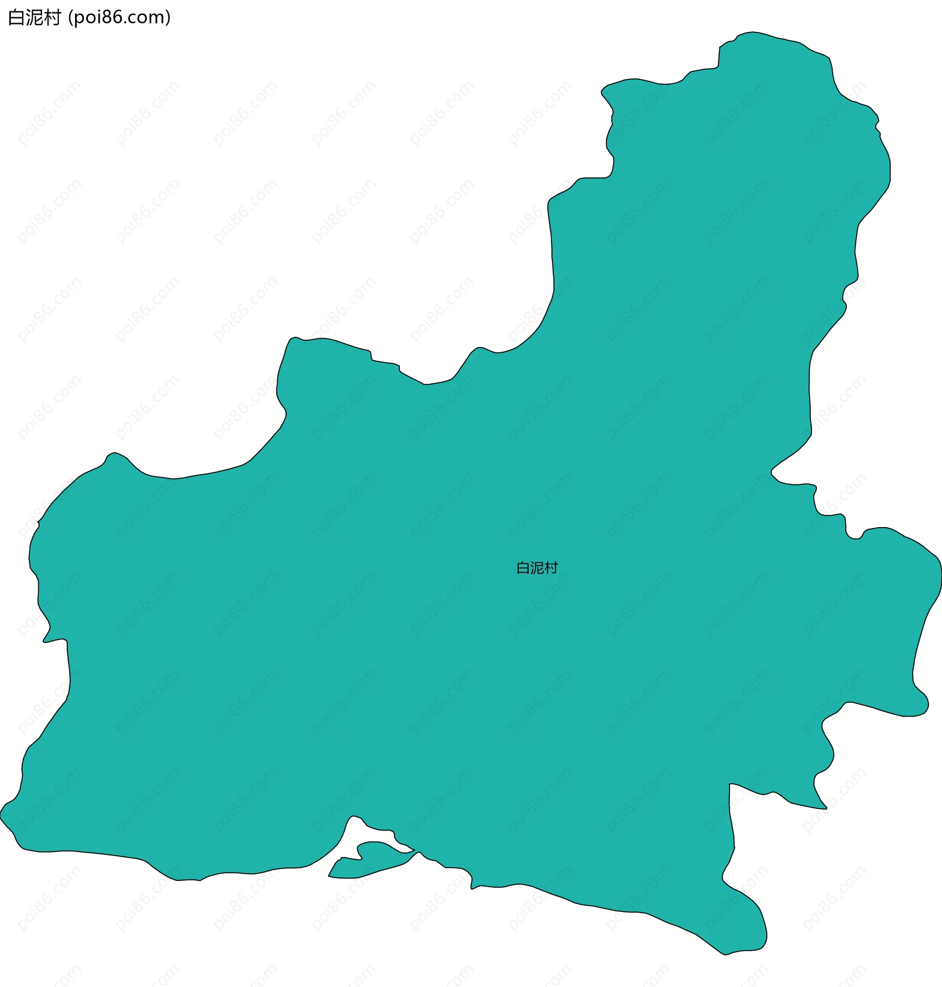 白泥村边界地图