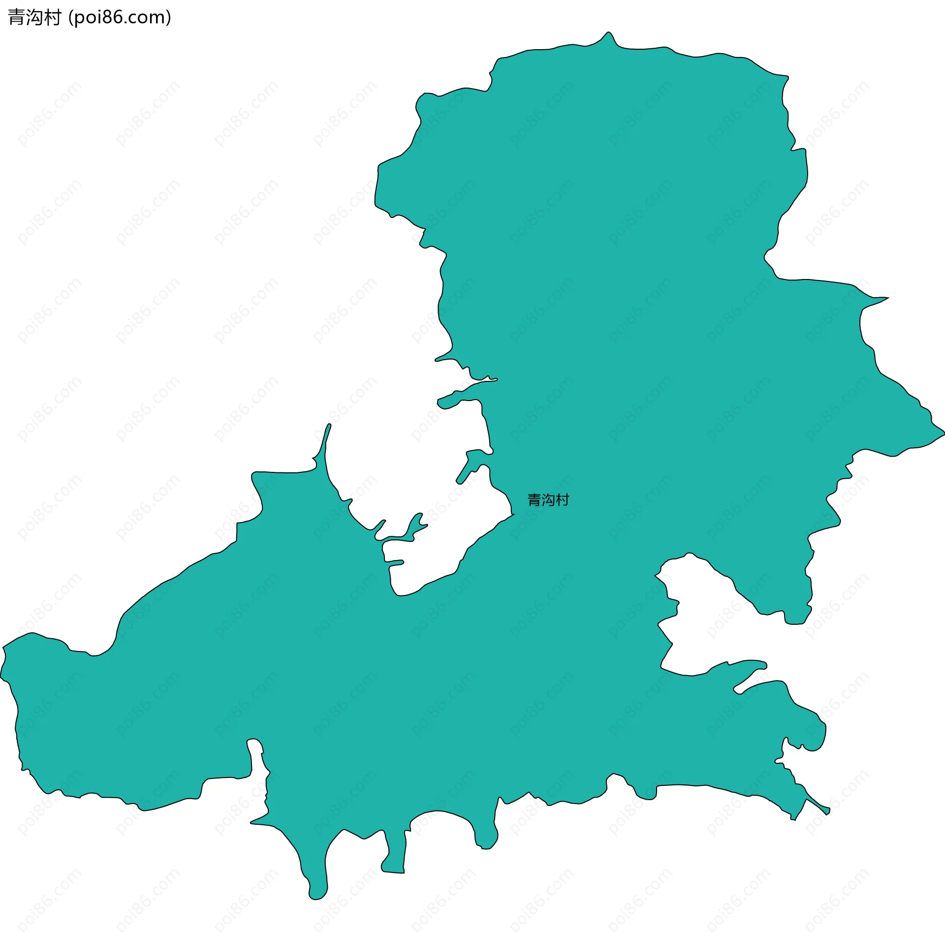 青沟村边界地图