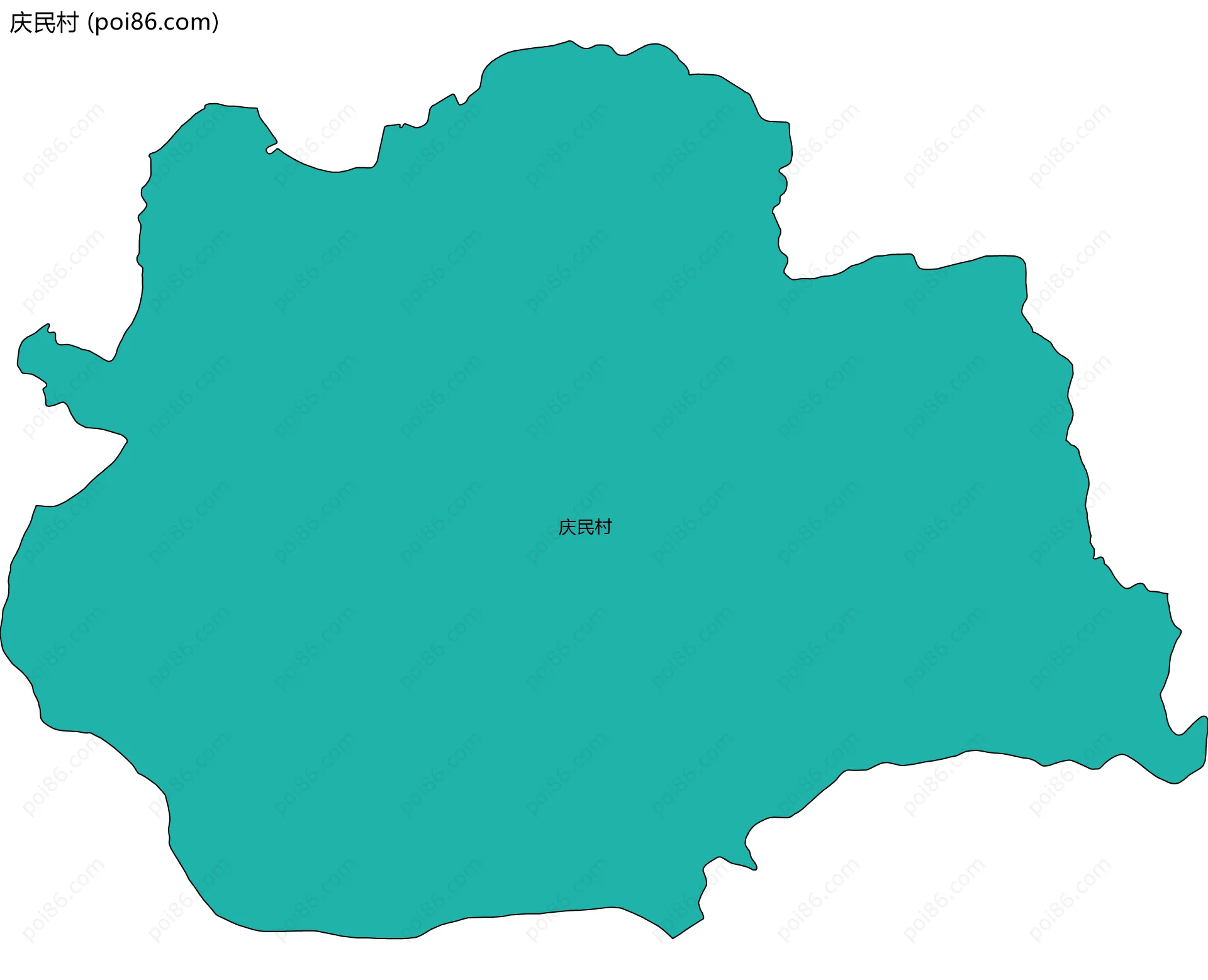 庆民村边界地图