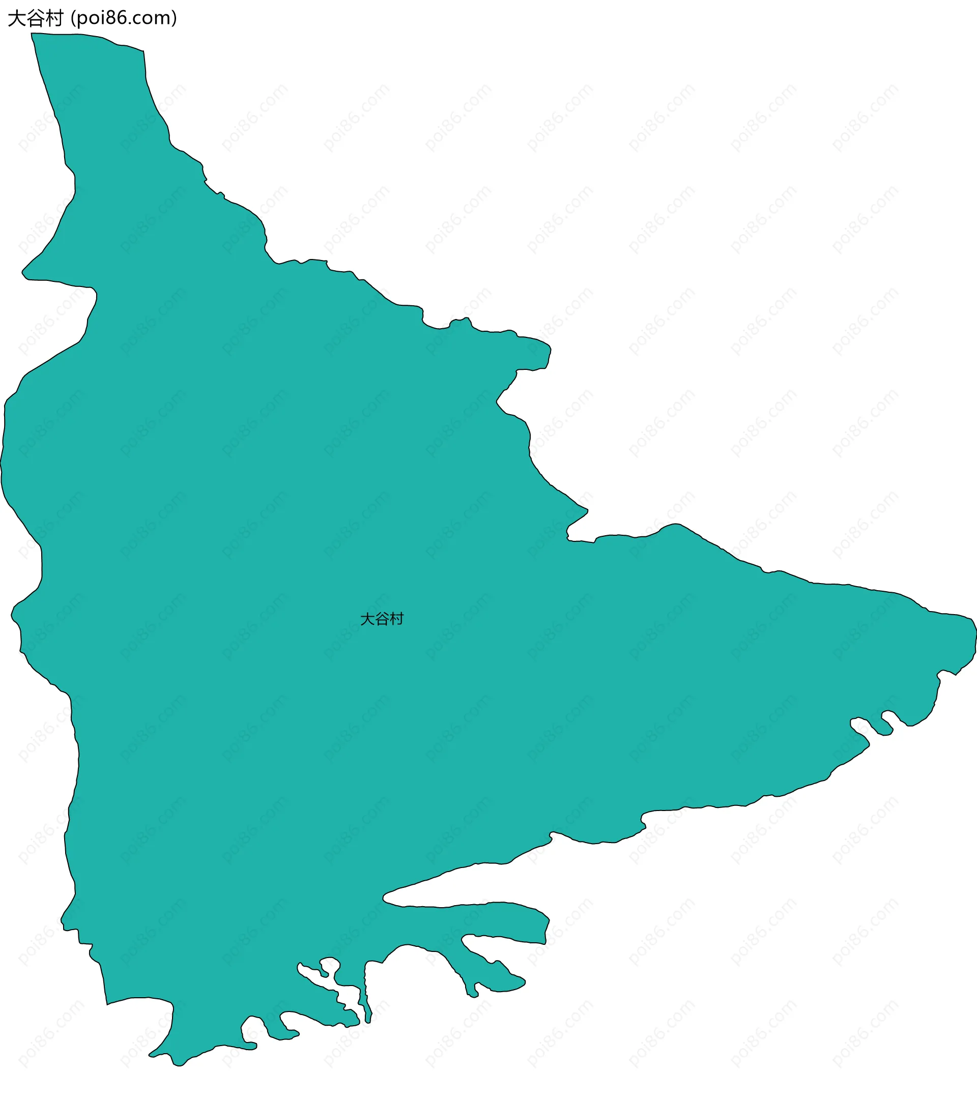 大谷村边界地图