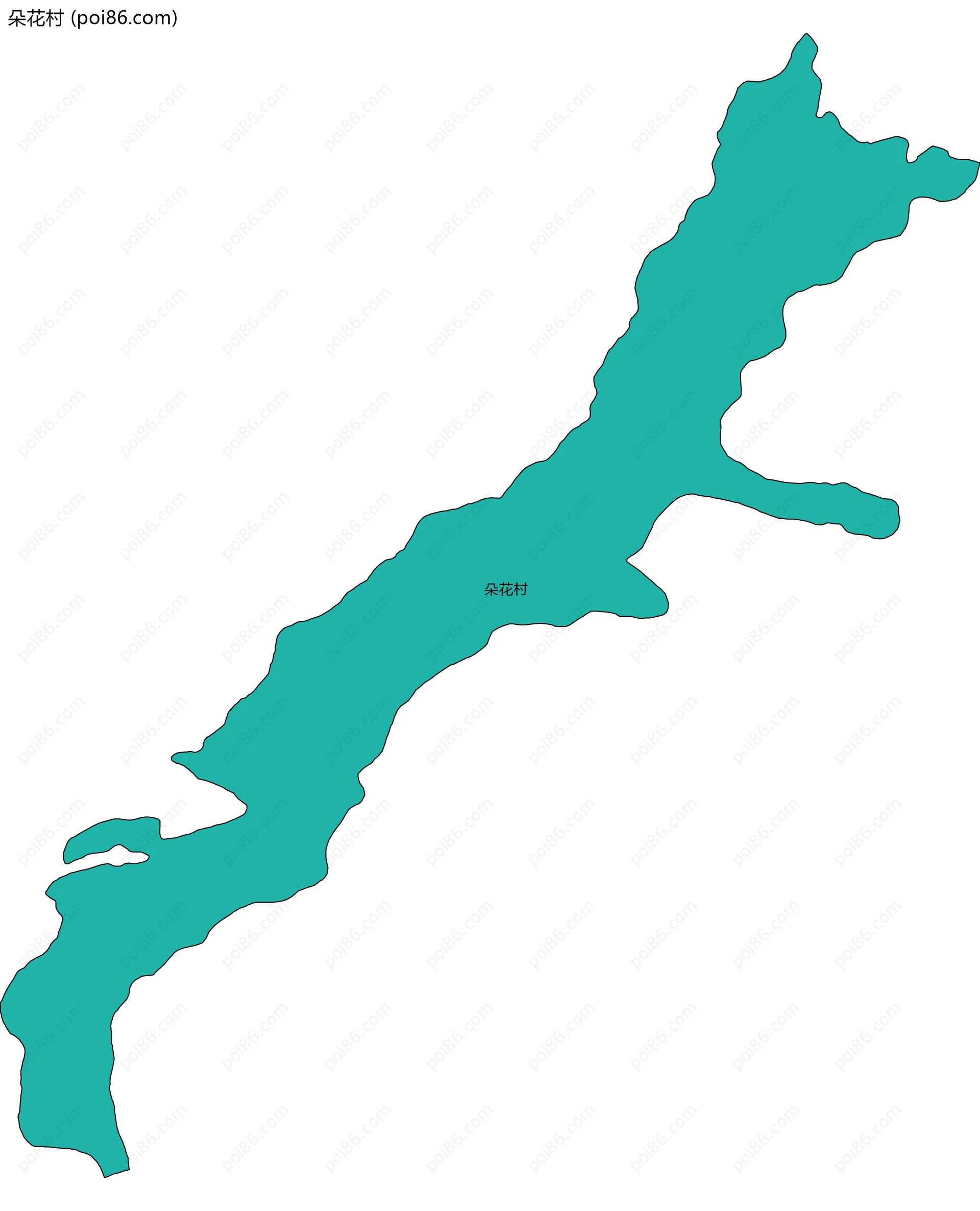 朵花村边界地图