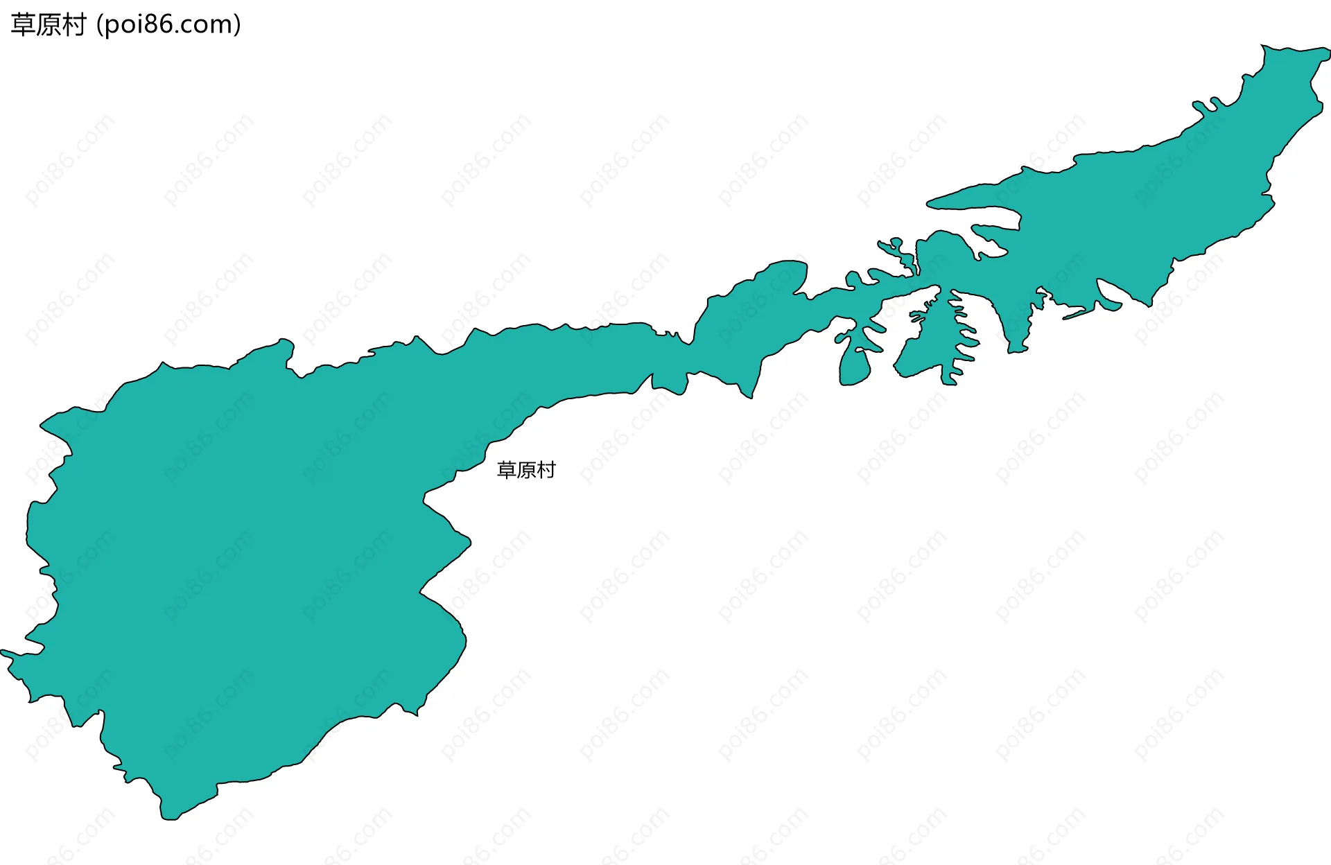 草原村边界地图