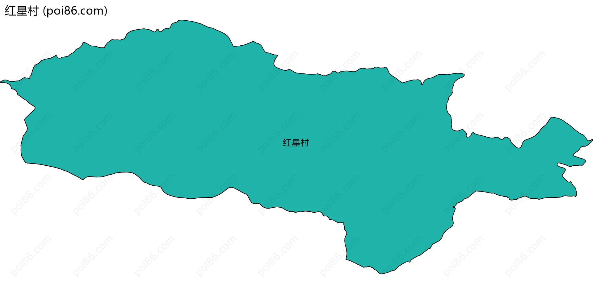 红星村边界地图