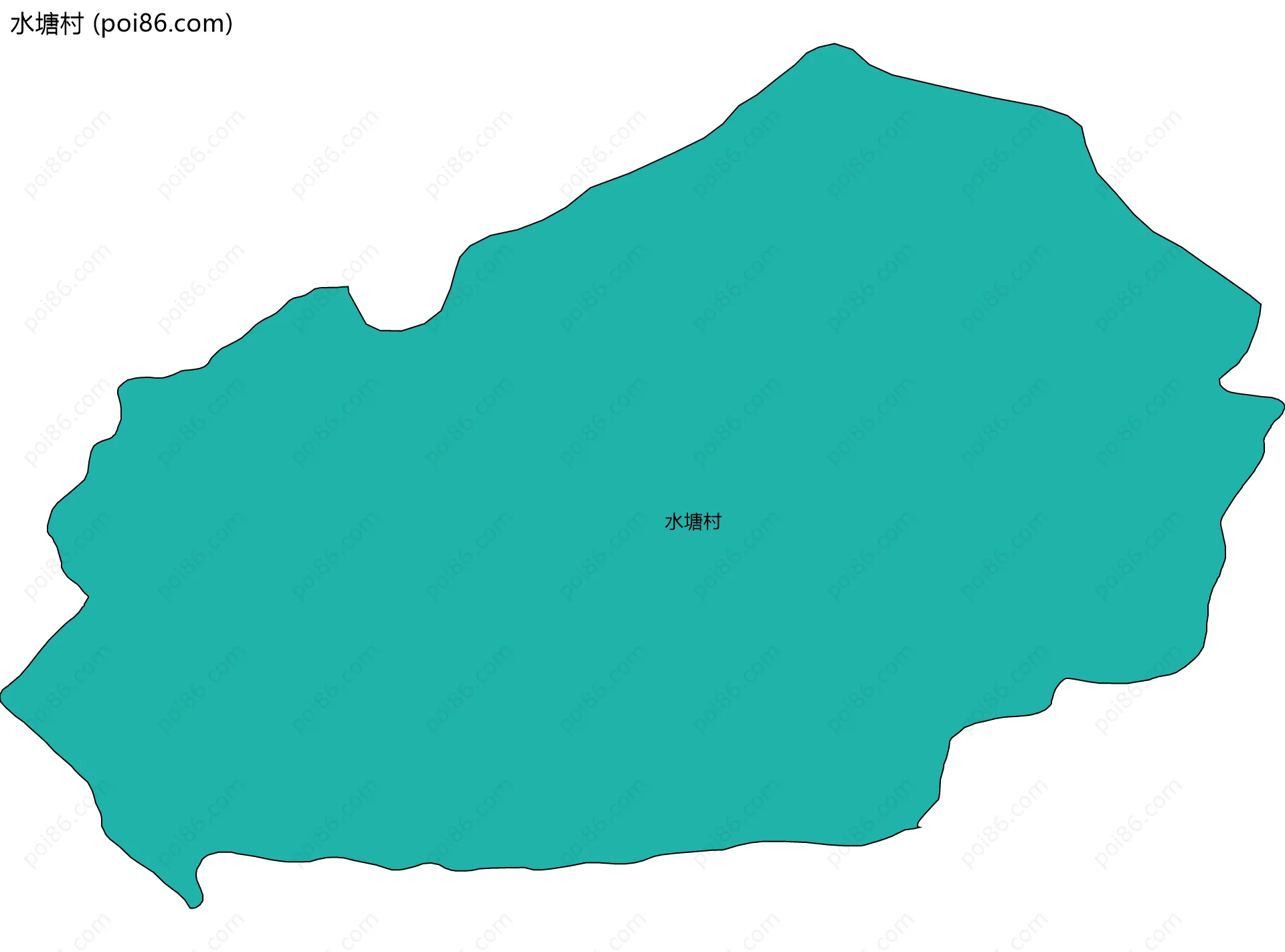 水塘村边界地图