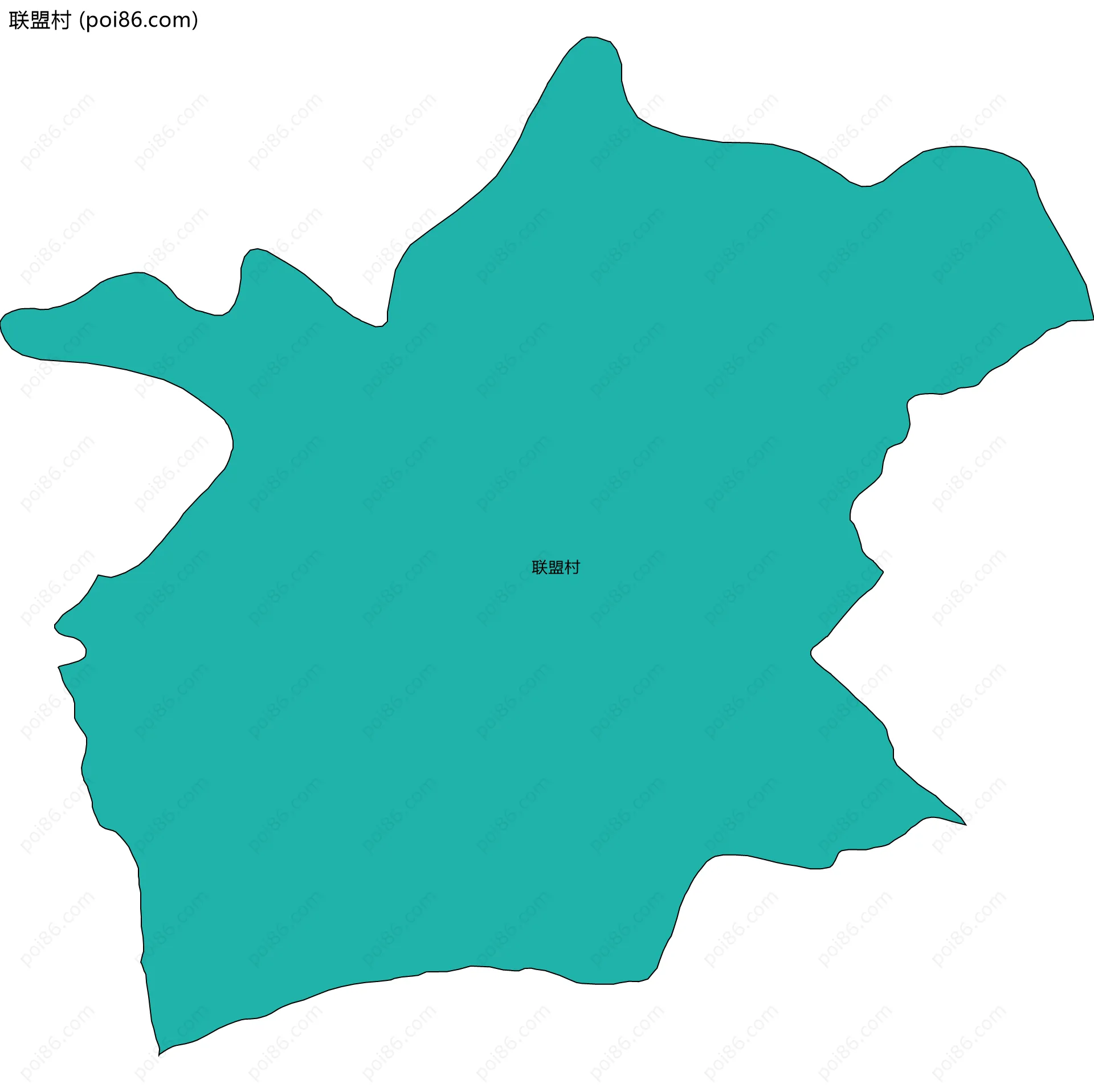 联盟村边界地图