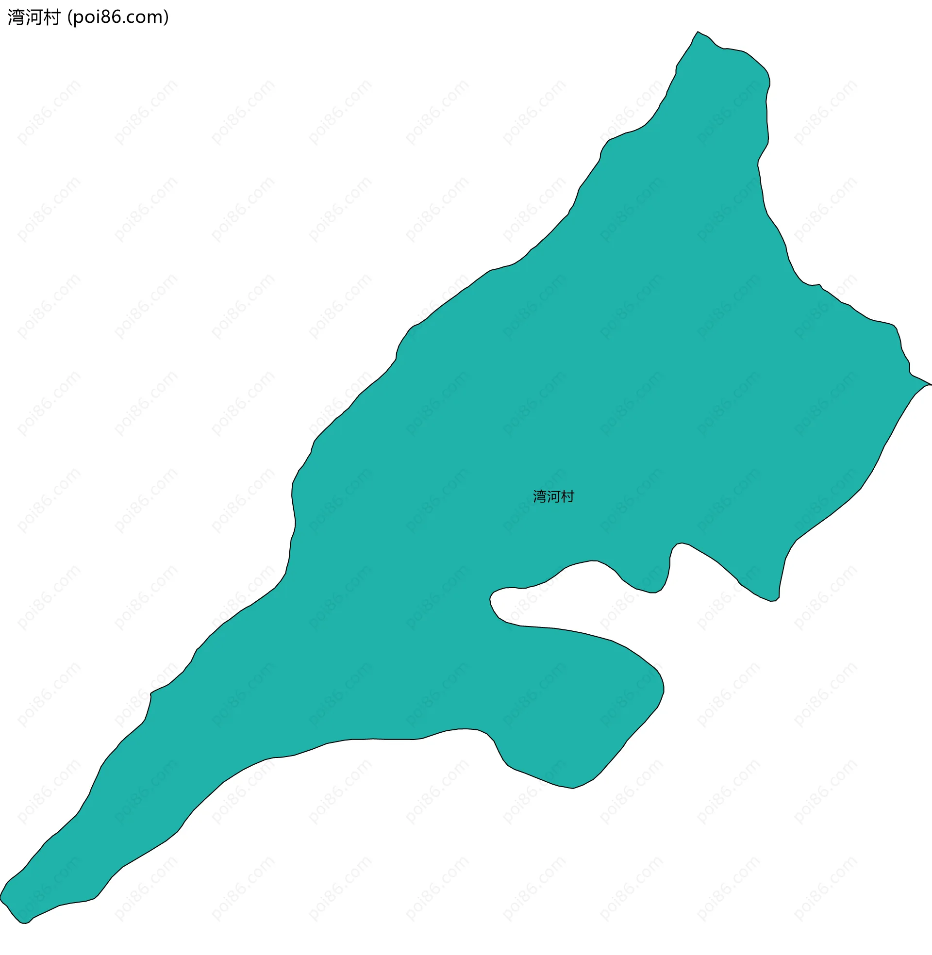 湾河村边界地图