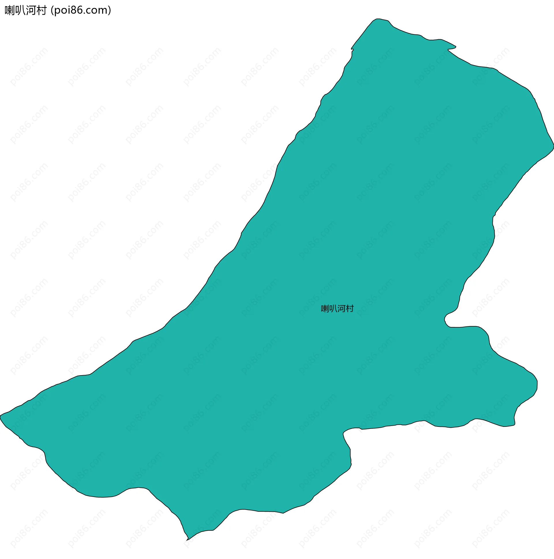 喇叭河村边界地图