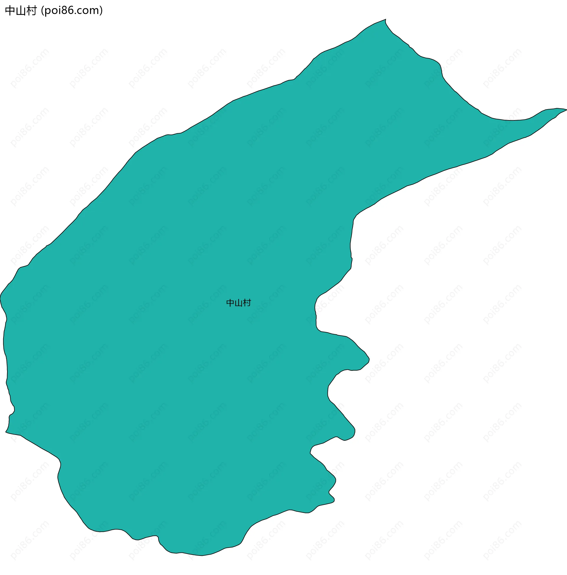 中山村边界地图