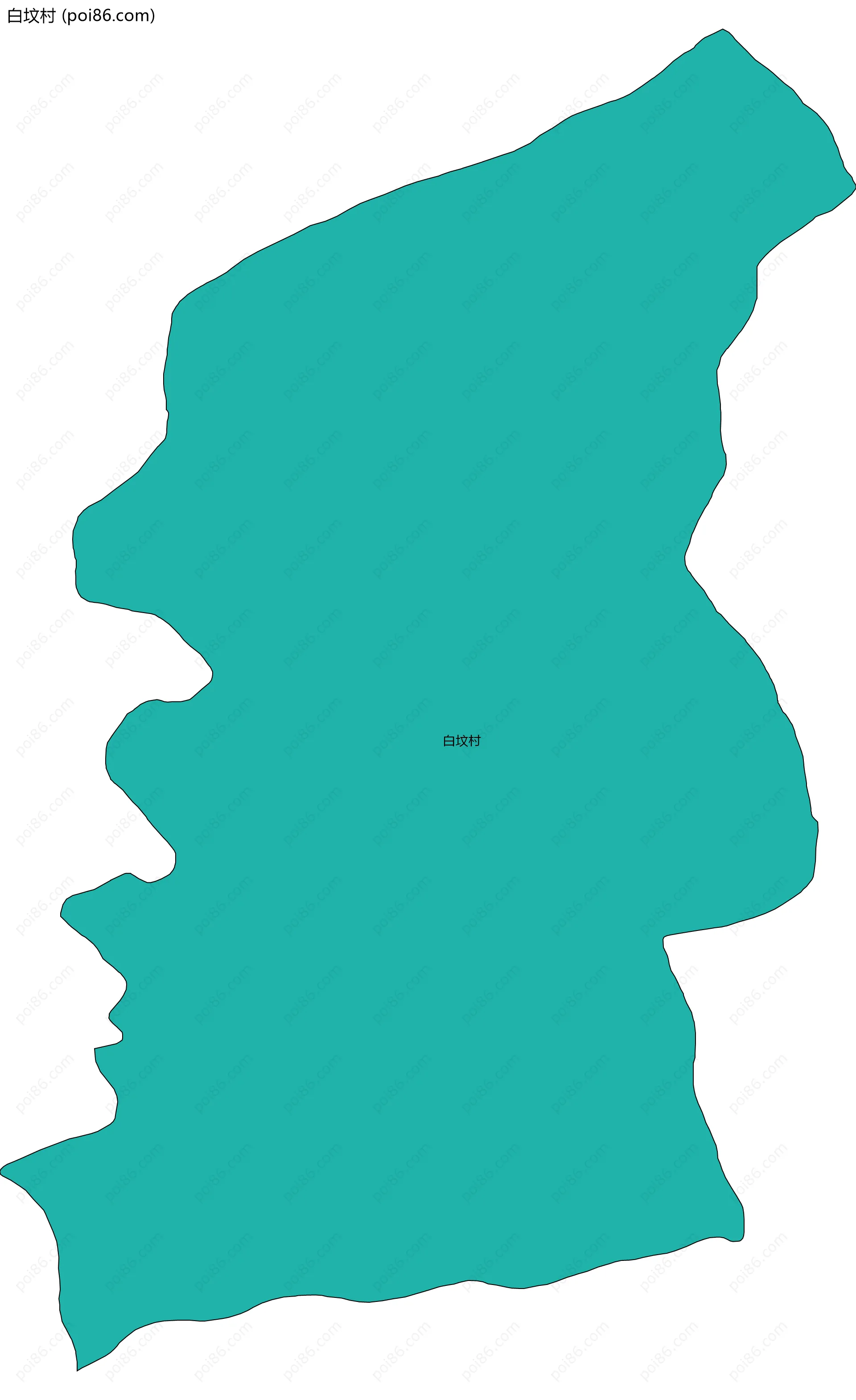 白坟村边界地图