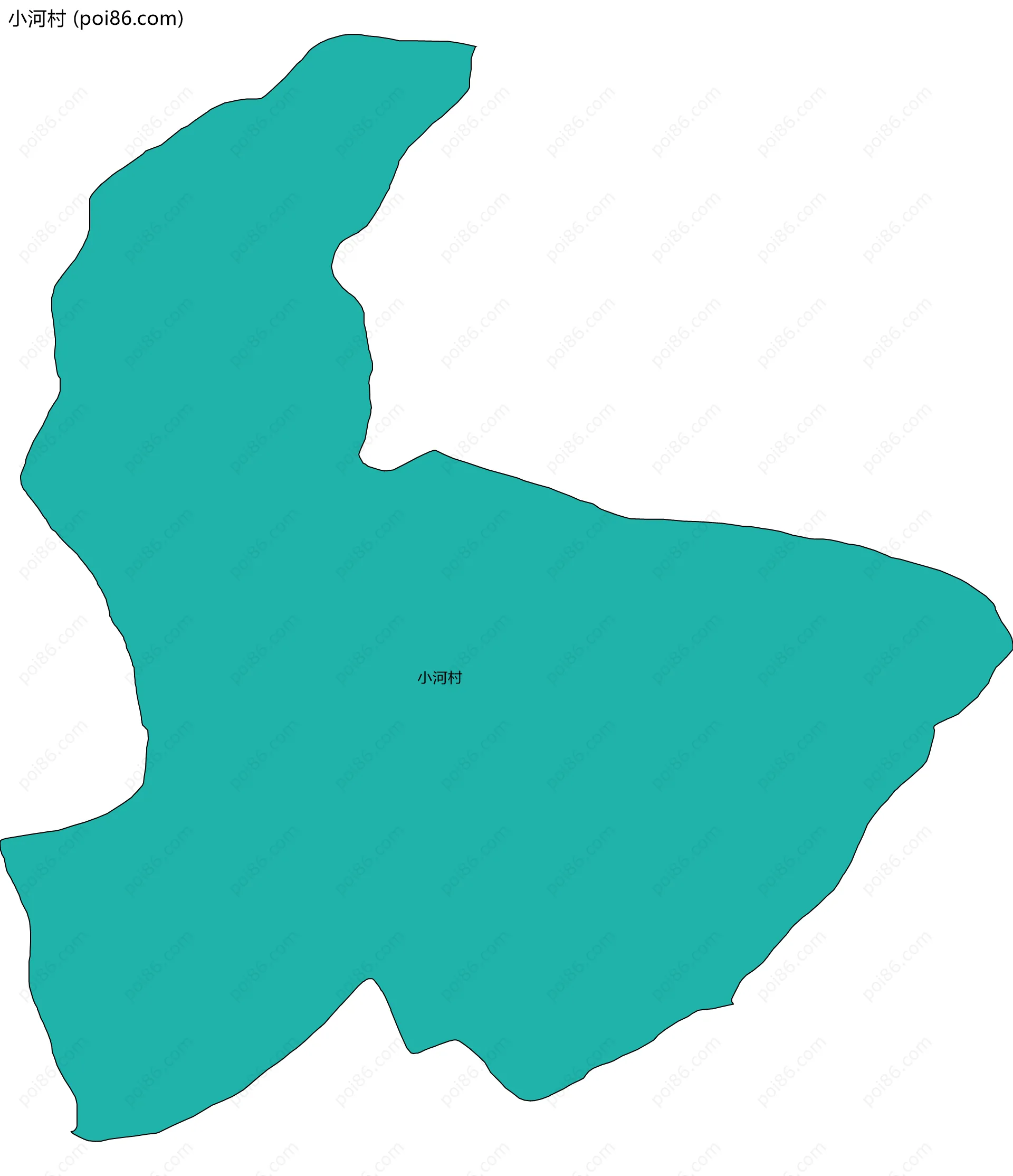 小河村边界地图