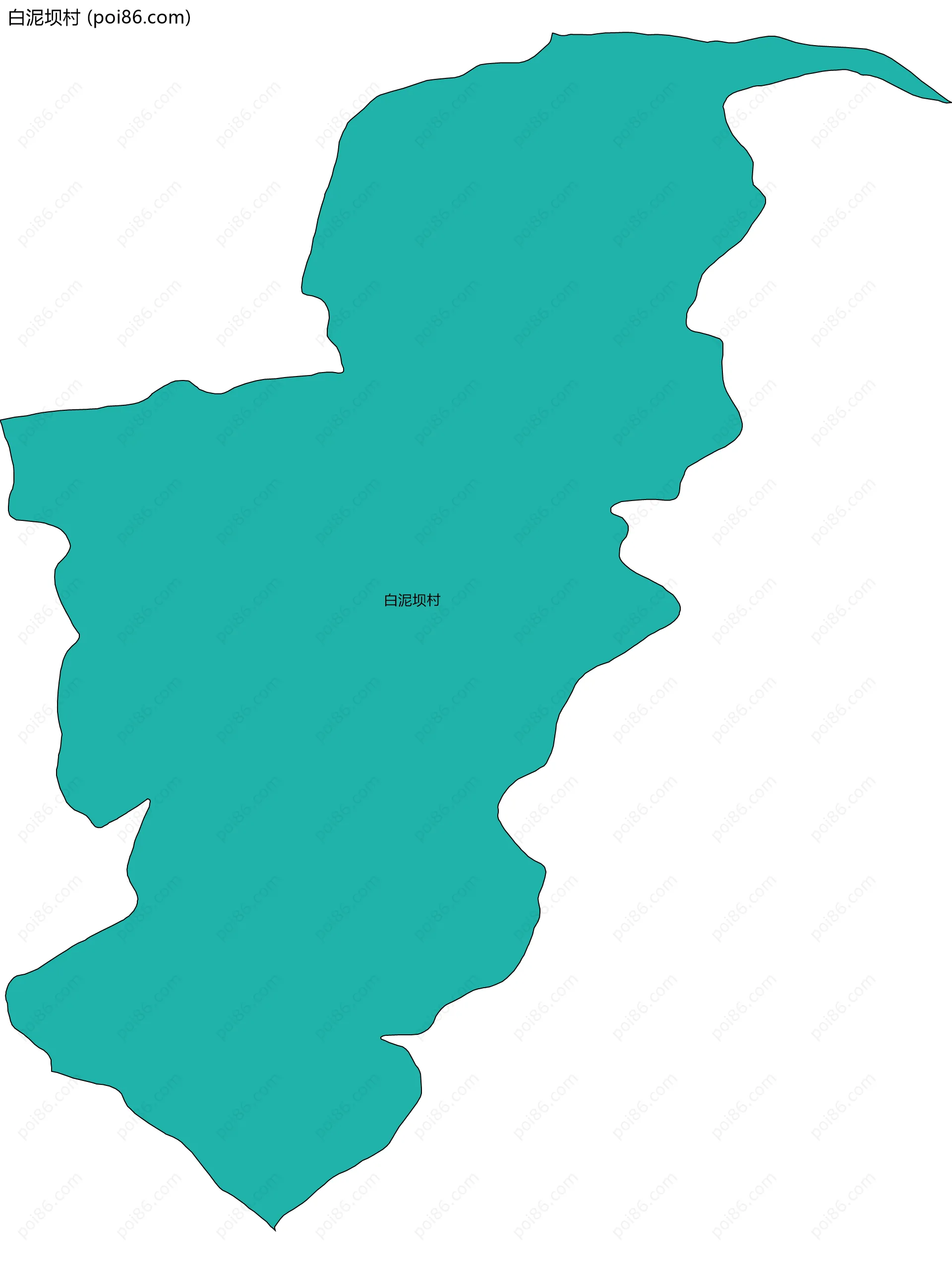 白泥坝村边界地图