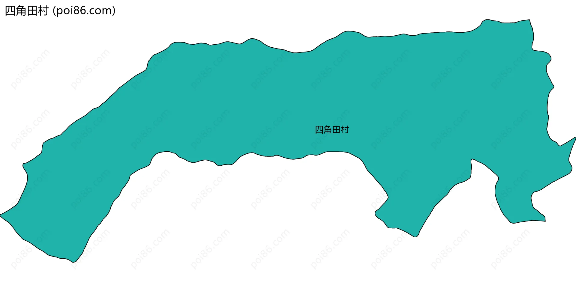 四角田村边界地图