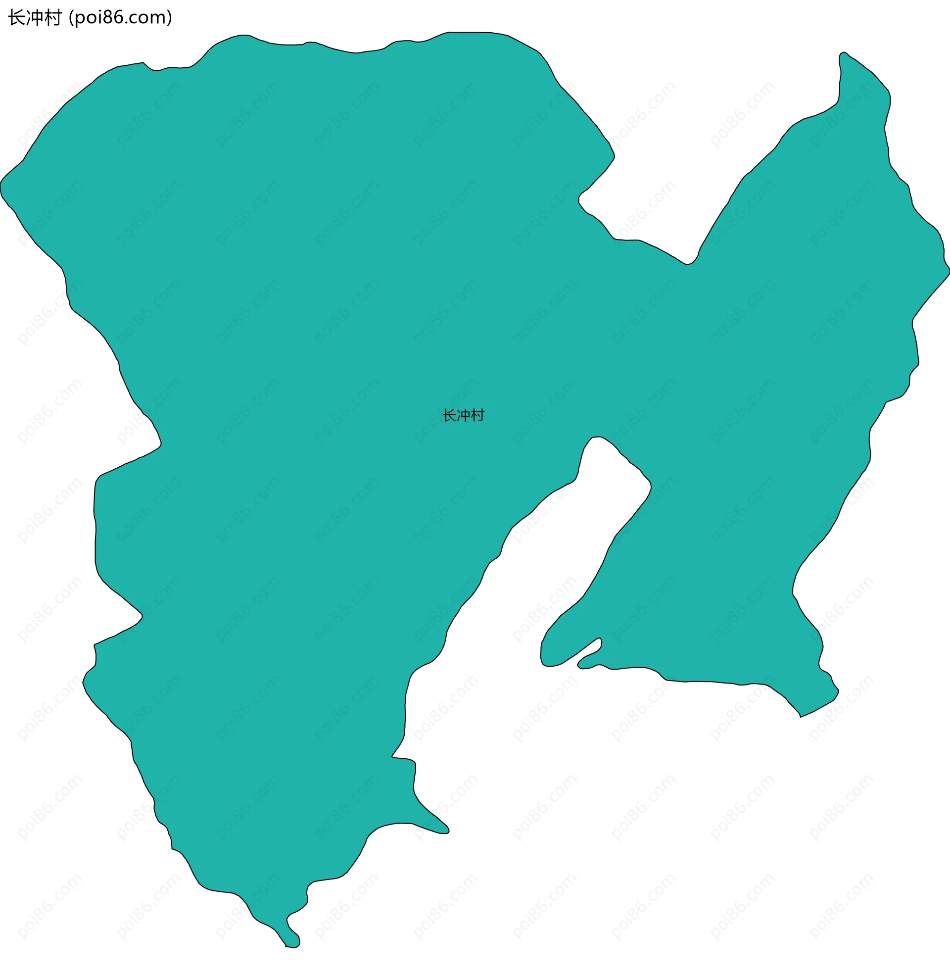 长冲村边界地图