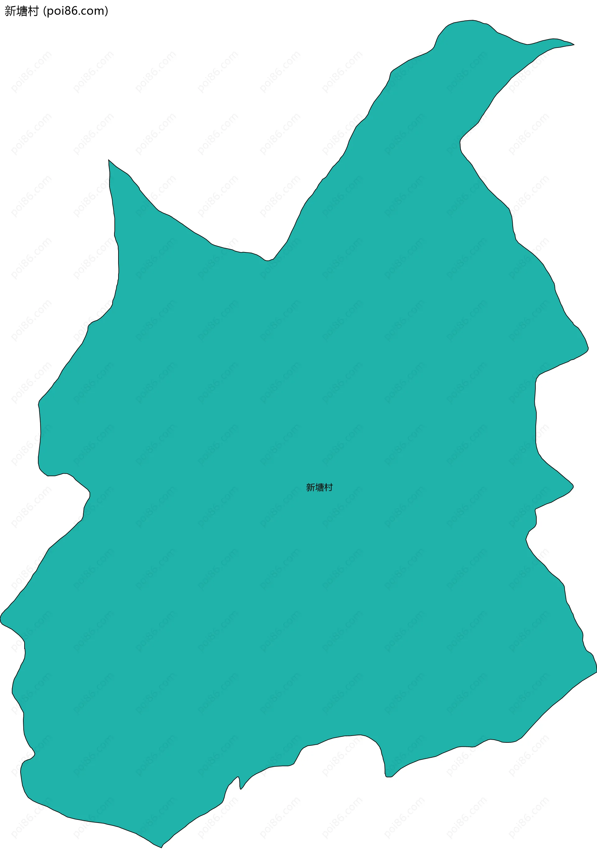 新塘村边界地图