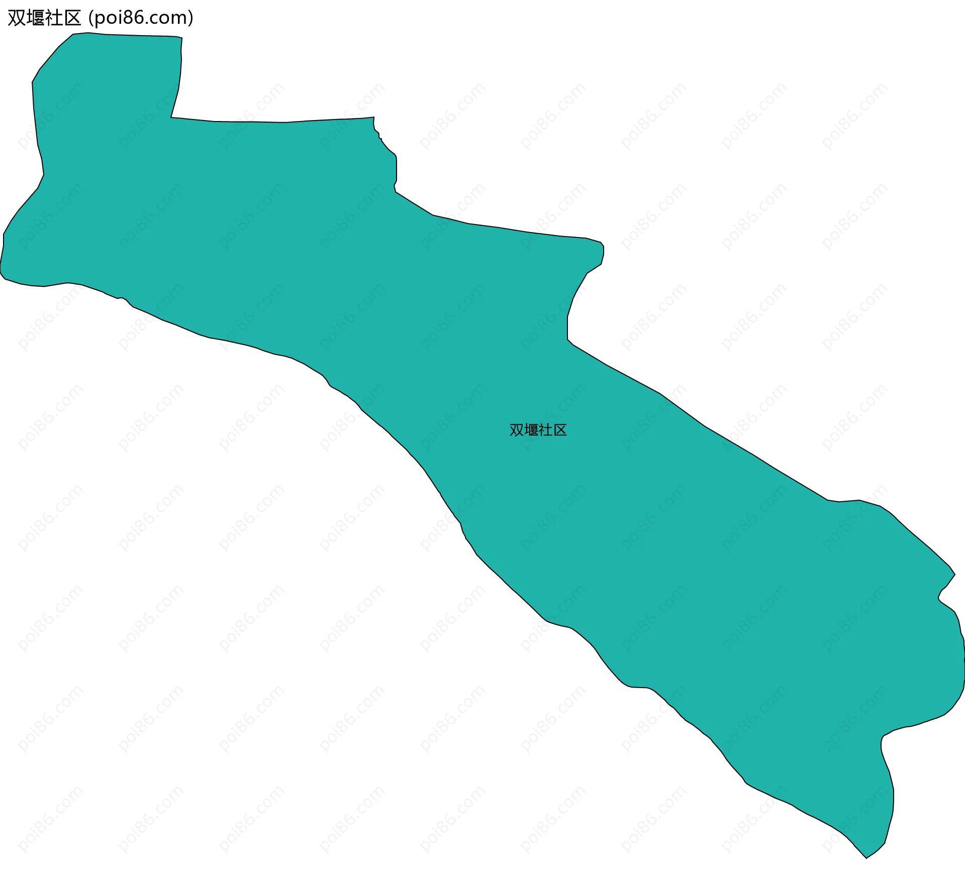 双堰社区边界地图