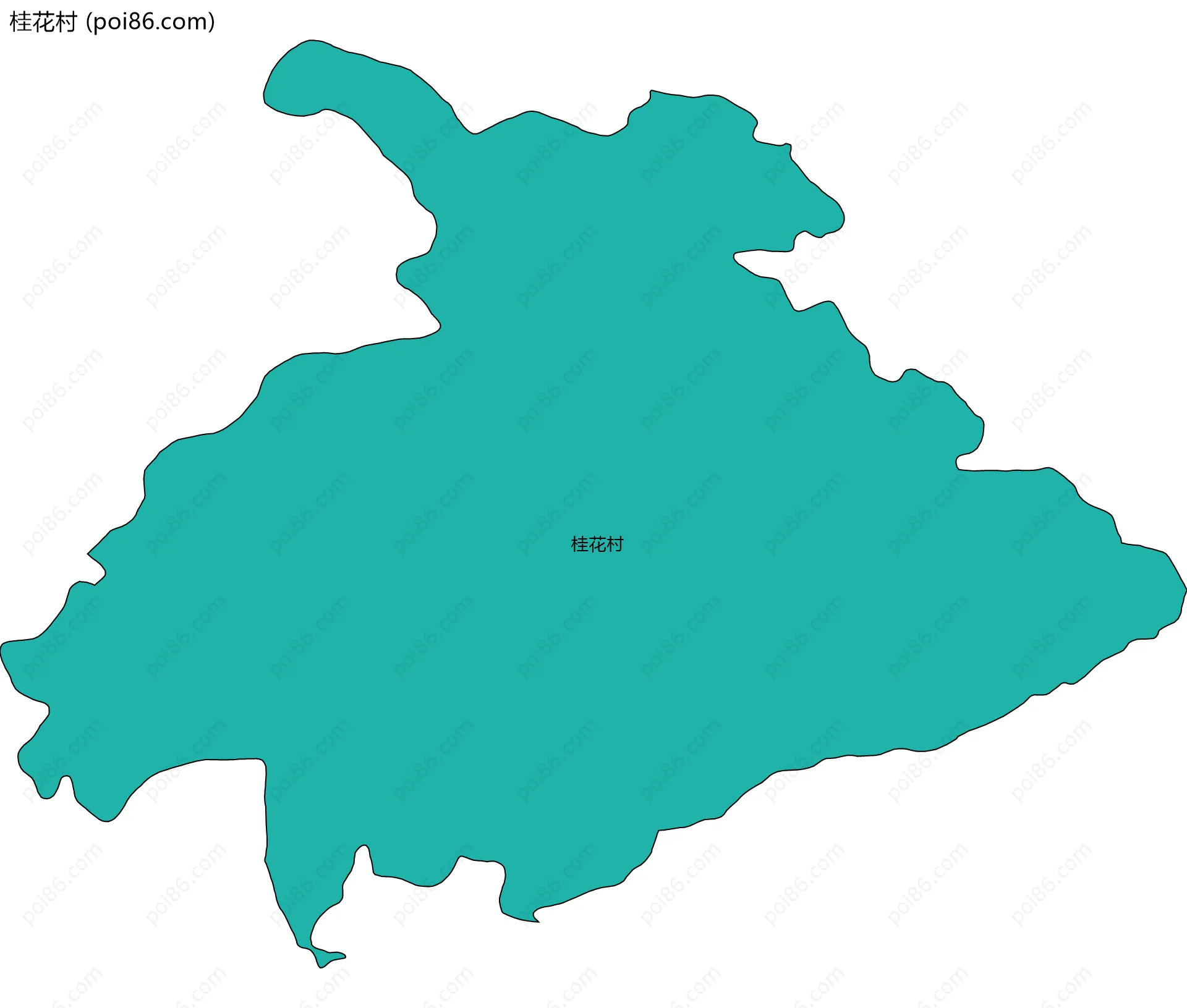 桂花村边界地图