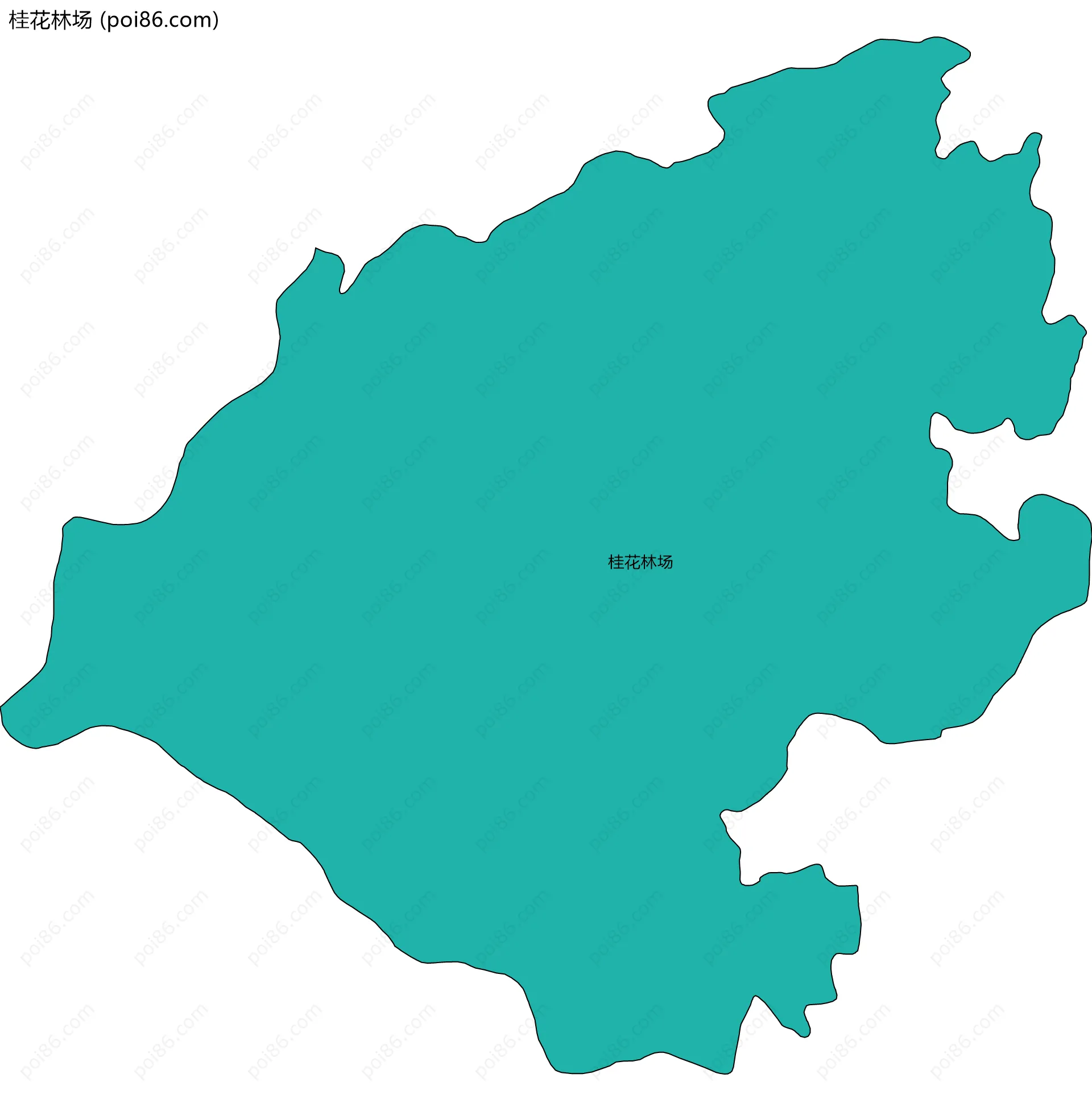 桂花林场边界地图