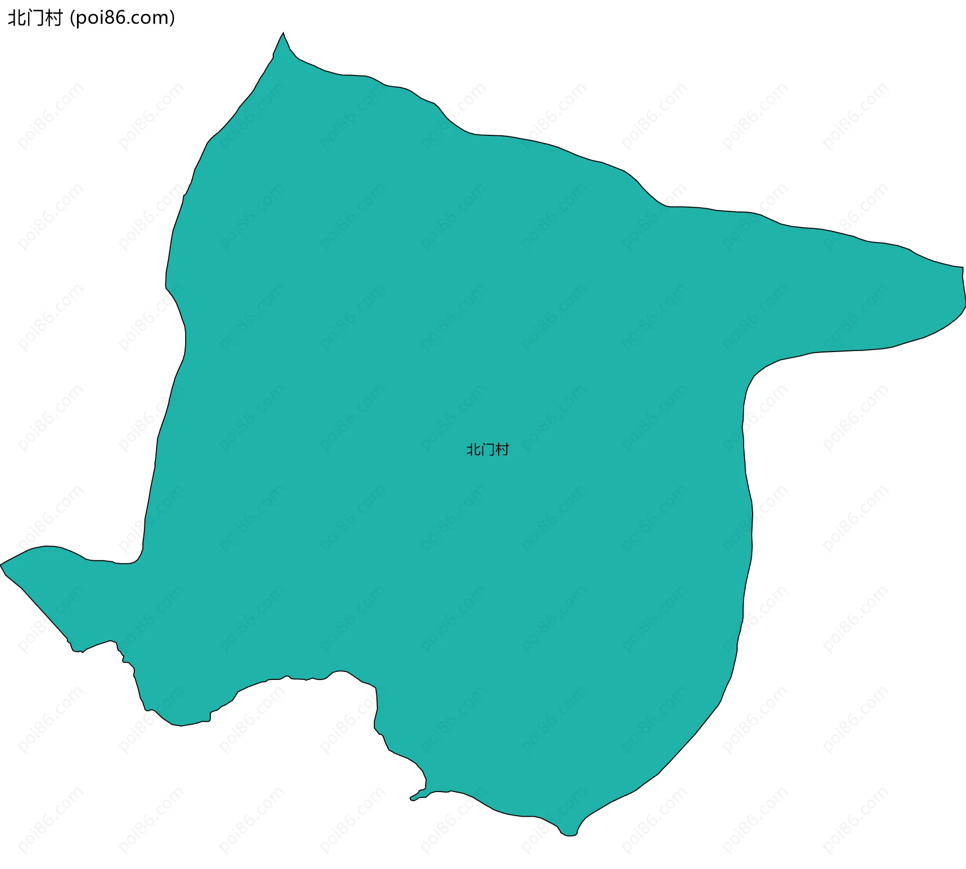 北门村边界地图