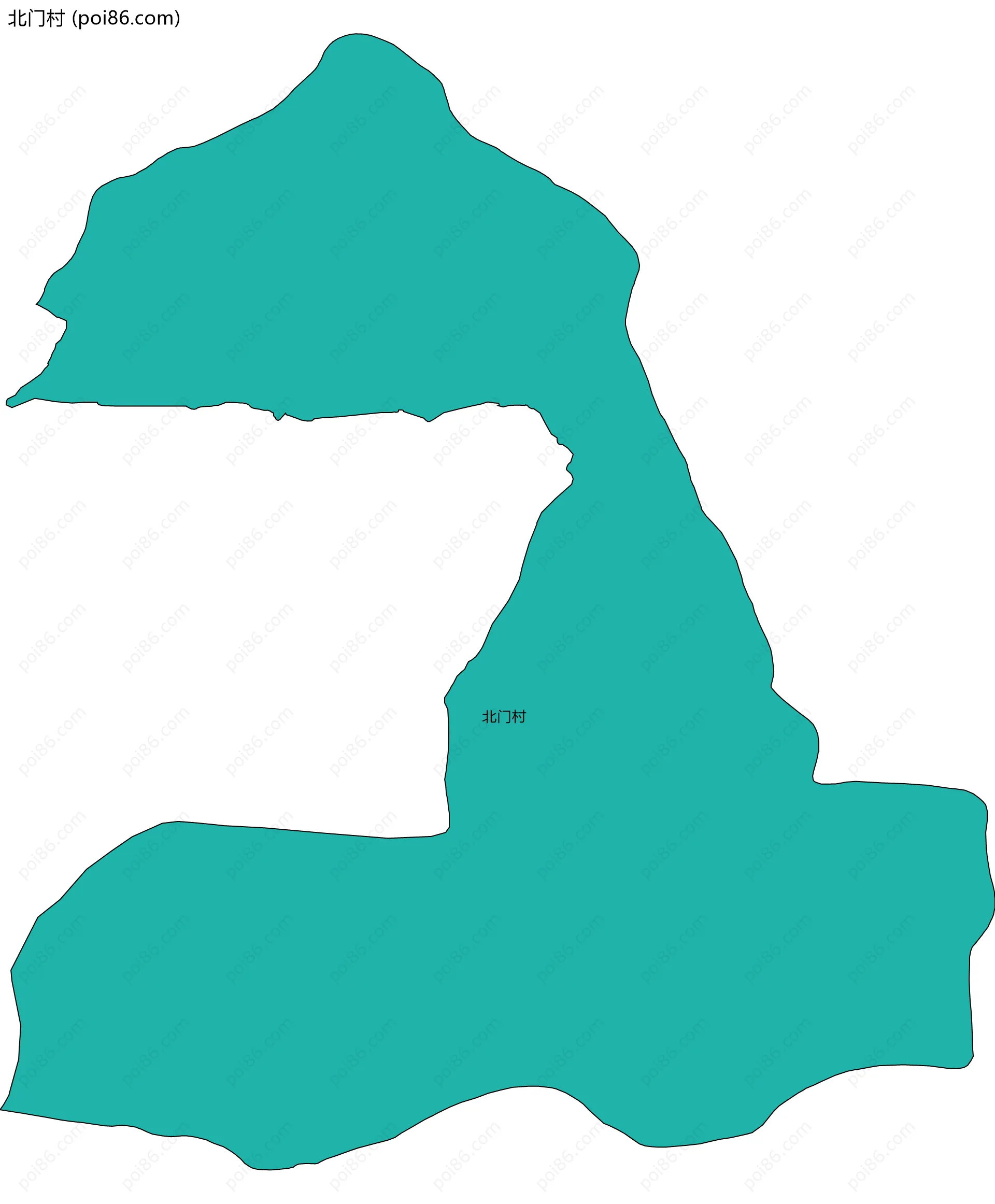 北门村边界地图