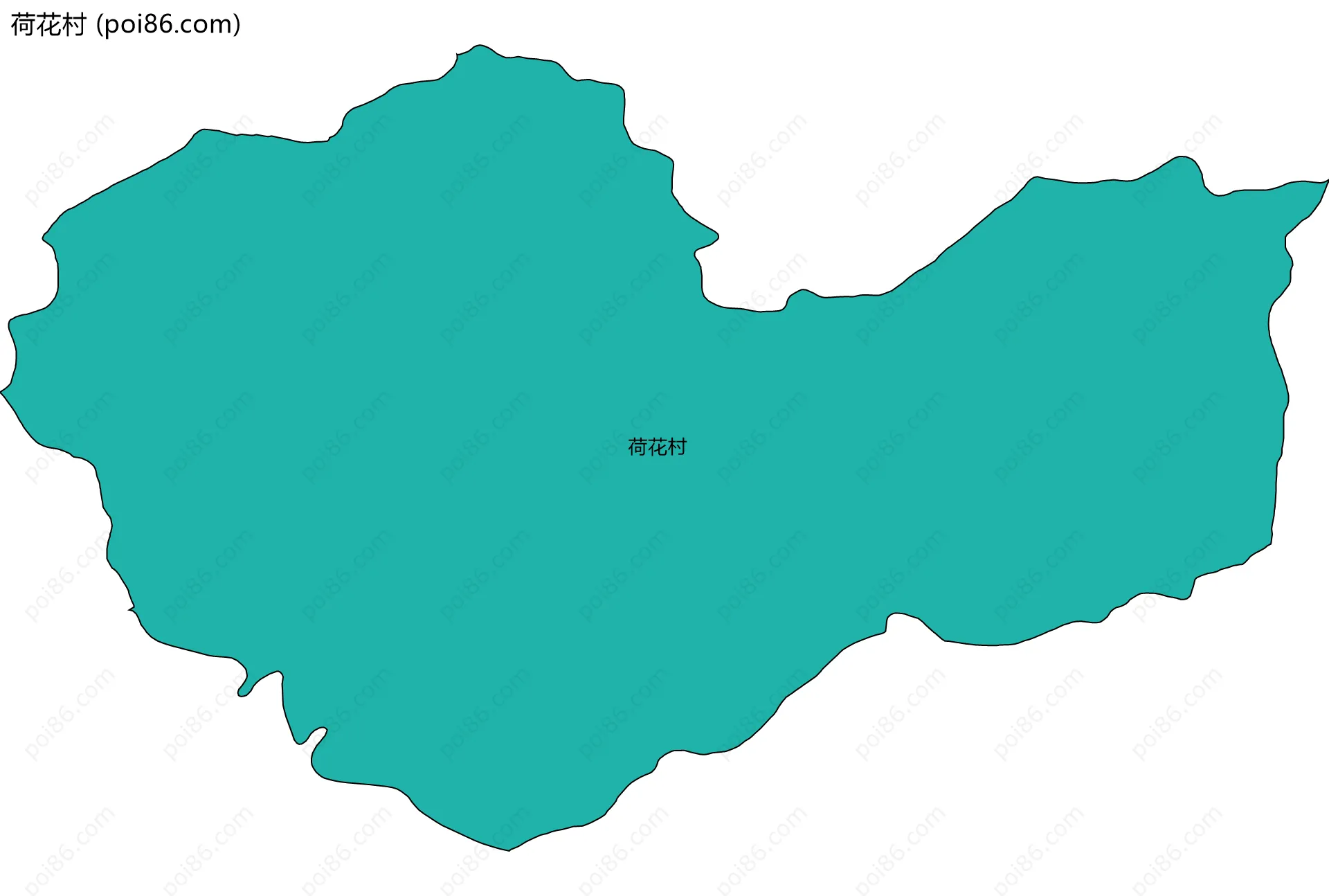 荷花村边界地图