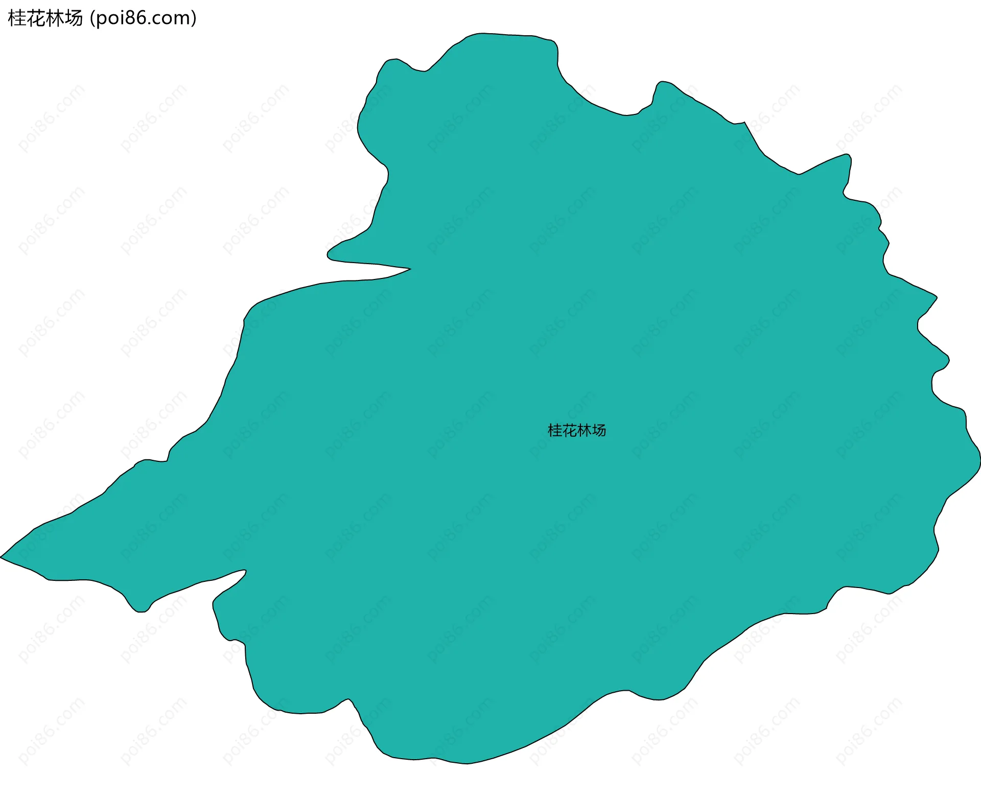 桂花林场边界地图